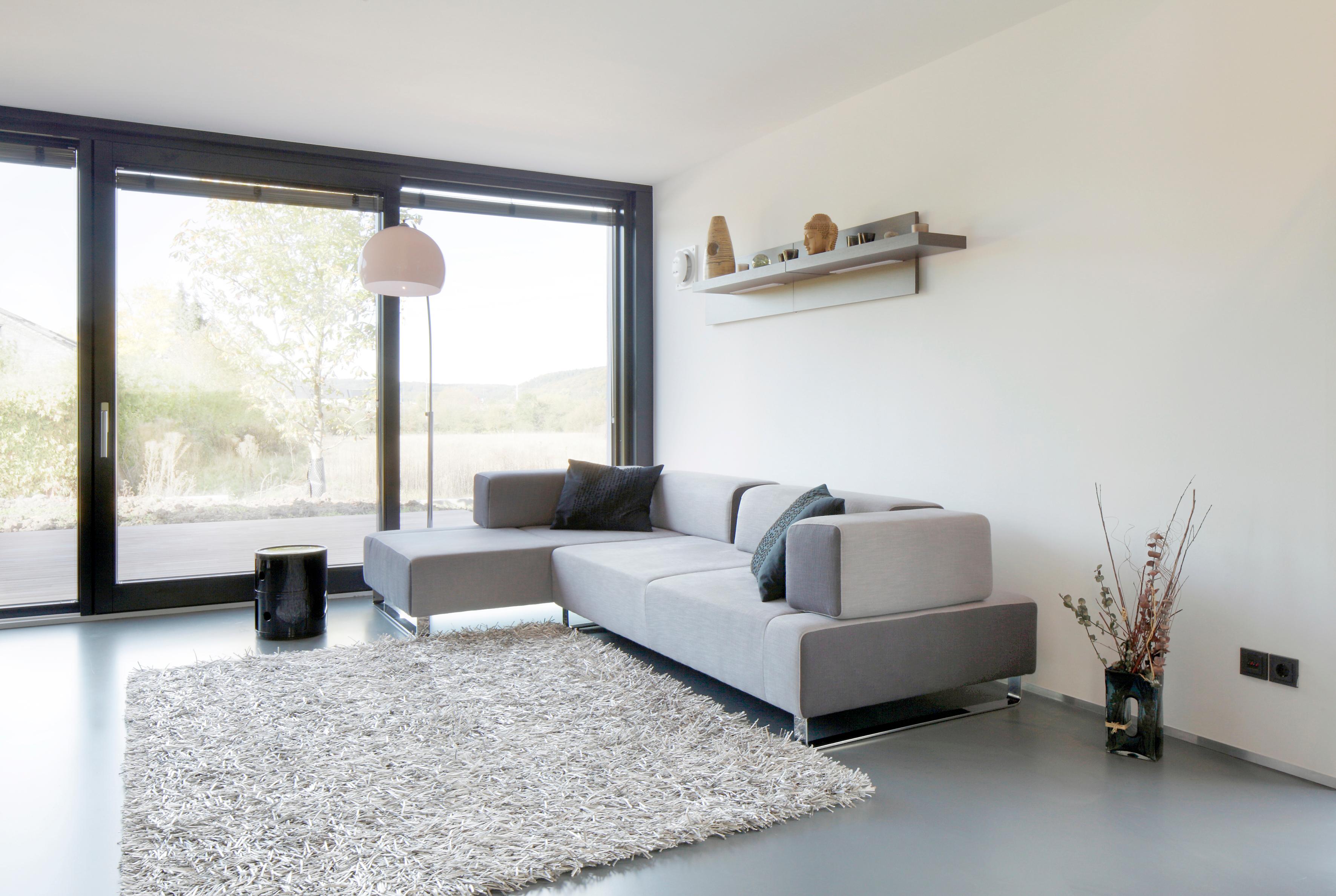 Haus Nilles #wohnzimmer #sofa ©Baufritz GmbH & Co. KG