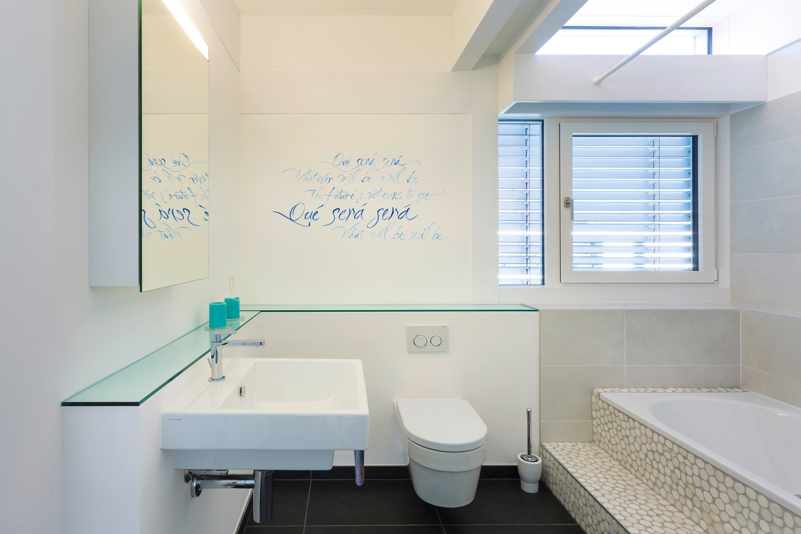 Wandgestaltung für das Badezimmer • Bilder &amp; Ideen
