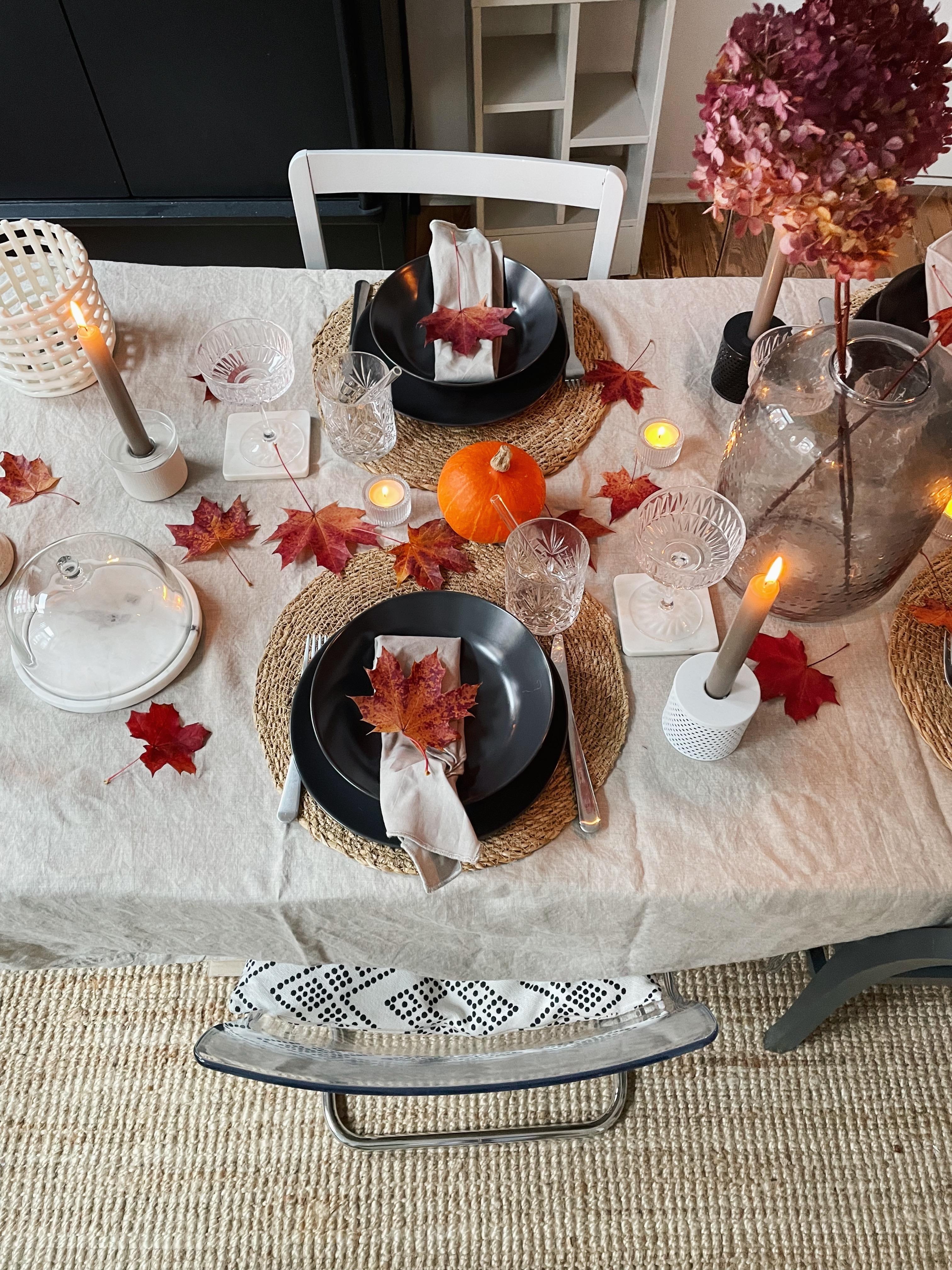 Herbsttisch 🍁✨ #tabledecor#gedecktertisch#herbsttisch#autumndecor
