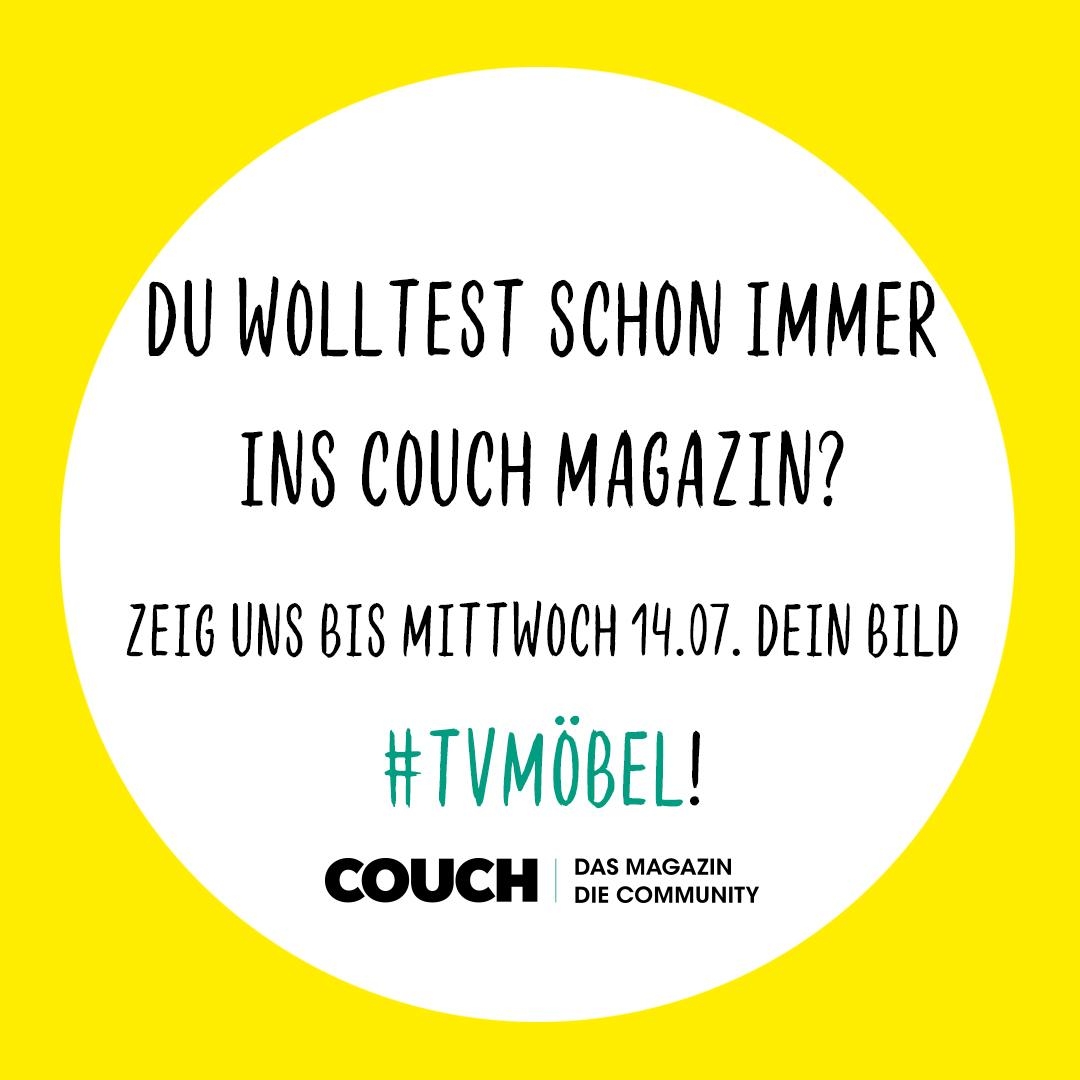 Here we go again! Wer möchte ins COUCH Magazin und hat seinen TV schön integriert? #tvmöbel 📺