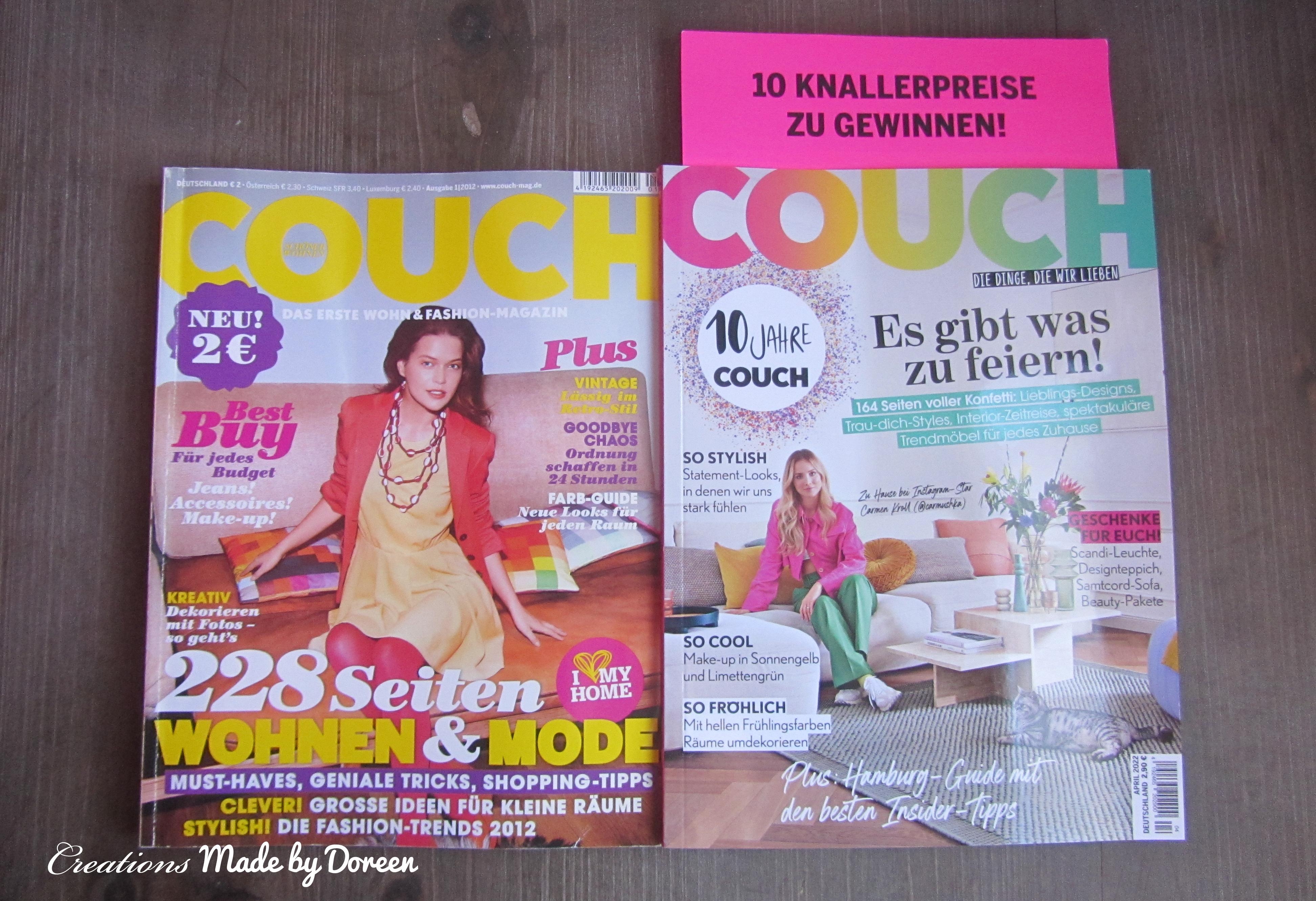 Herzlichen Glückwunsch Couch! Ich habe sie noch: Ausgabe Februar 2012 - März 2022 #Interior #Wohntrends #Couchstyle