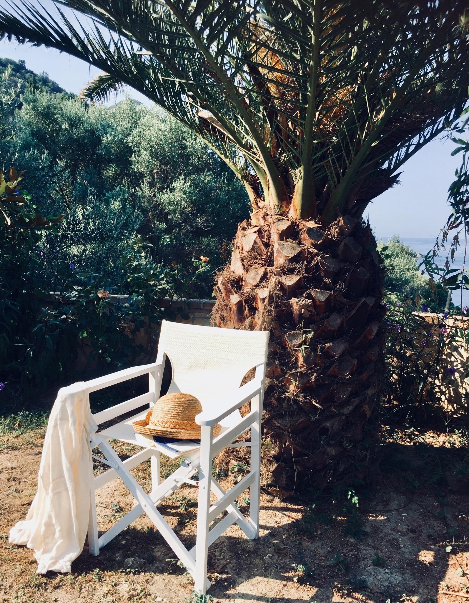 Hier auf Korfu immer mein #lieblingsplatz #hausammeer #palme #baumschatten 