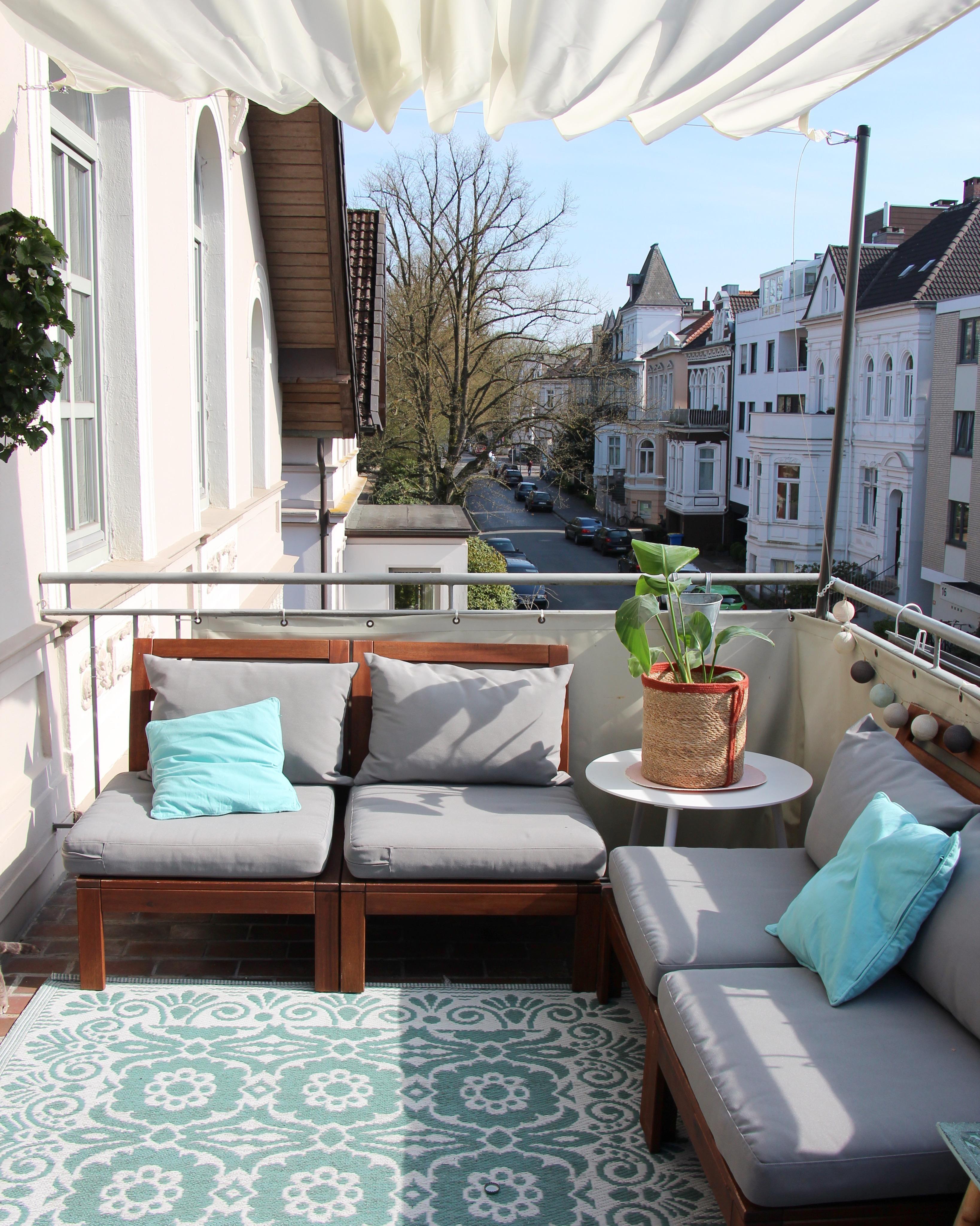 Hier haben wir das herrliche Wetter am Wochenende genossen! #Balkon #outdoor #zweitesWohnzimmer #ikea #äpplarö #boho