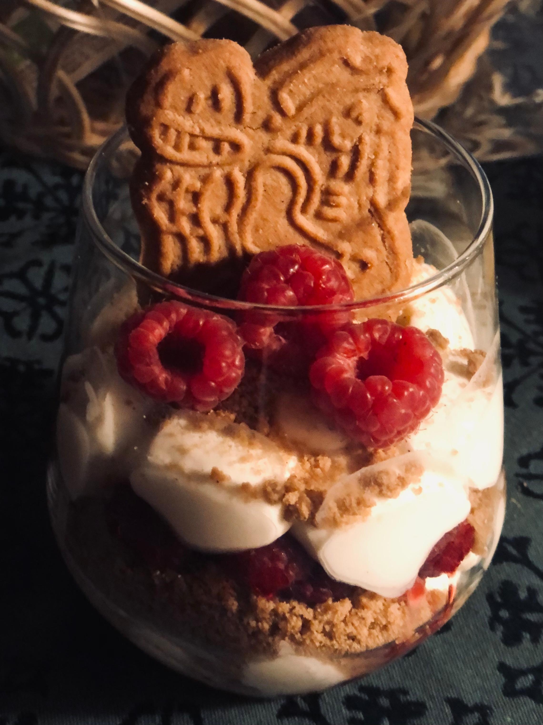 Himbeer-Spekulatius-Dessert. #weihnachten2023 #nachtisch