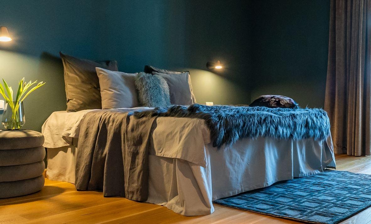 #homestaging #Schlafzimmer in #Blaugrau 