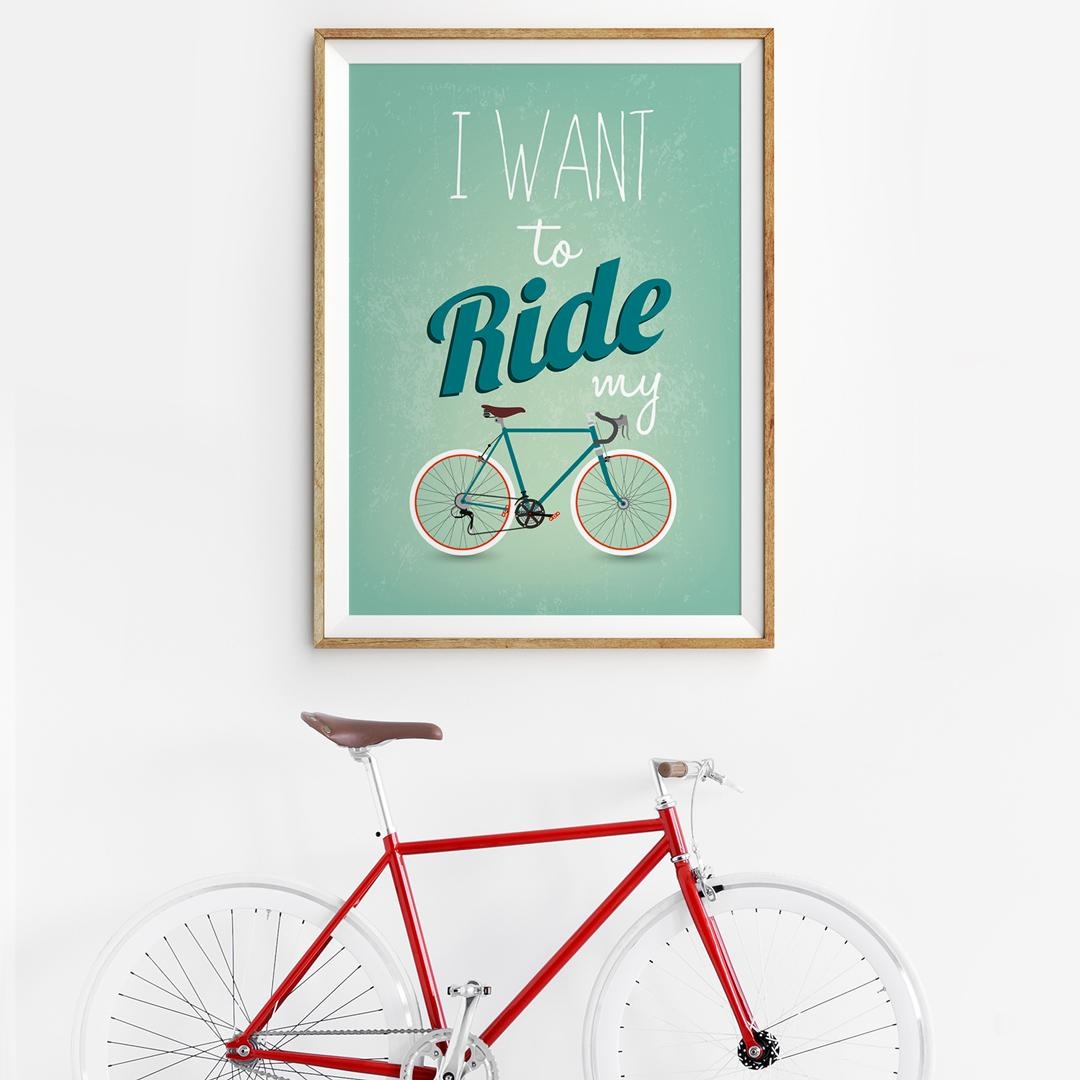 "I want to ride my bike" 🚲 als gerahmtes Poster

#wandbilder #gerahmteposter #poster #bilderrahmen #posterlounge
