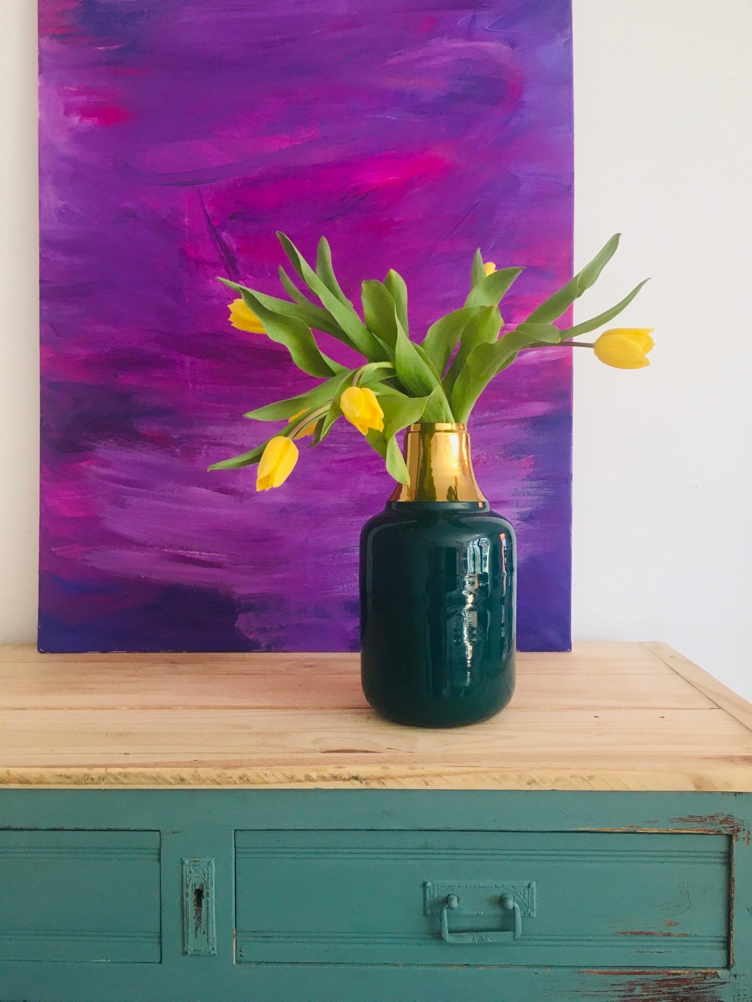 Ich liebe Farben. Malen und frische Blumen machen mich heute unfassbar glücklich. #paintings #interior #farbenfroh