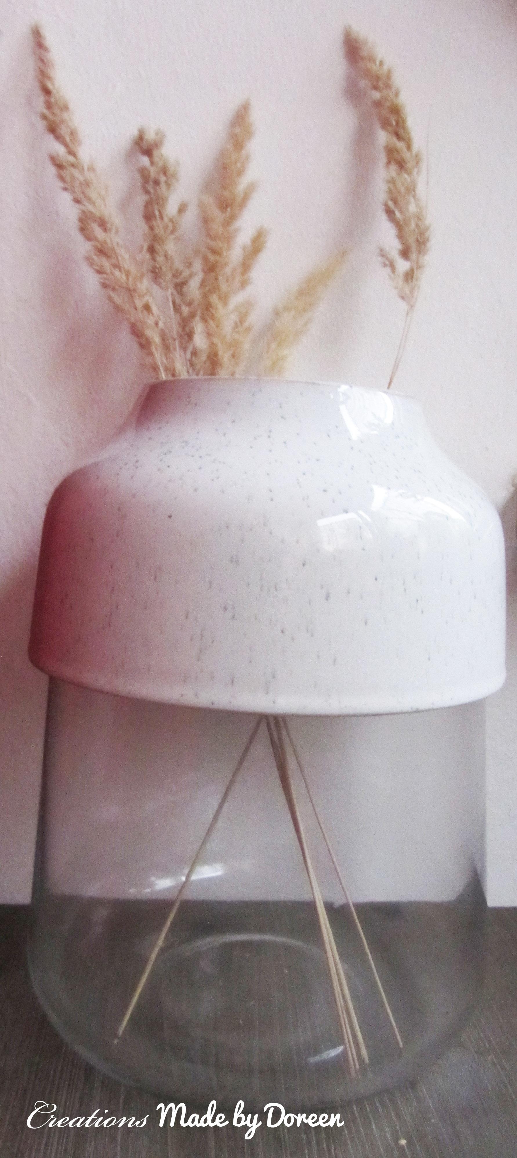 Ich liebe meine neue Vase! Glasvase mit Porzellanaufsatz #skandistyle #Vasendeko #Boho