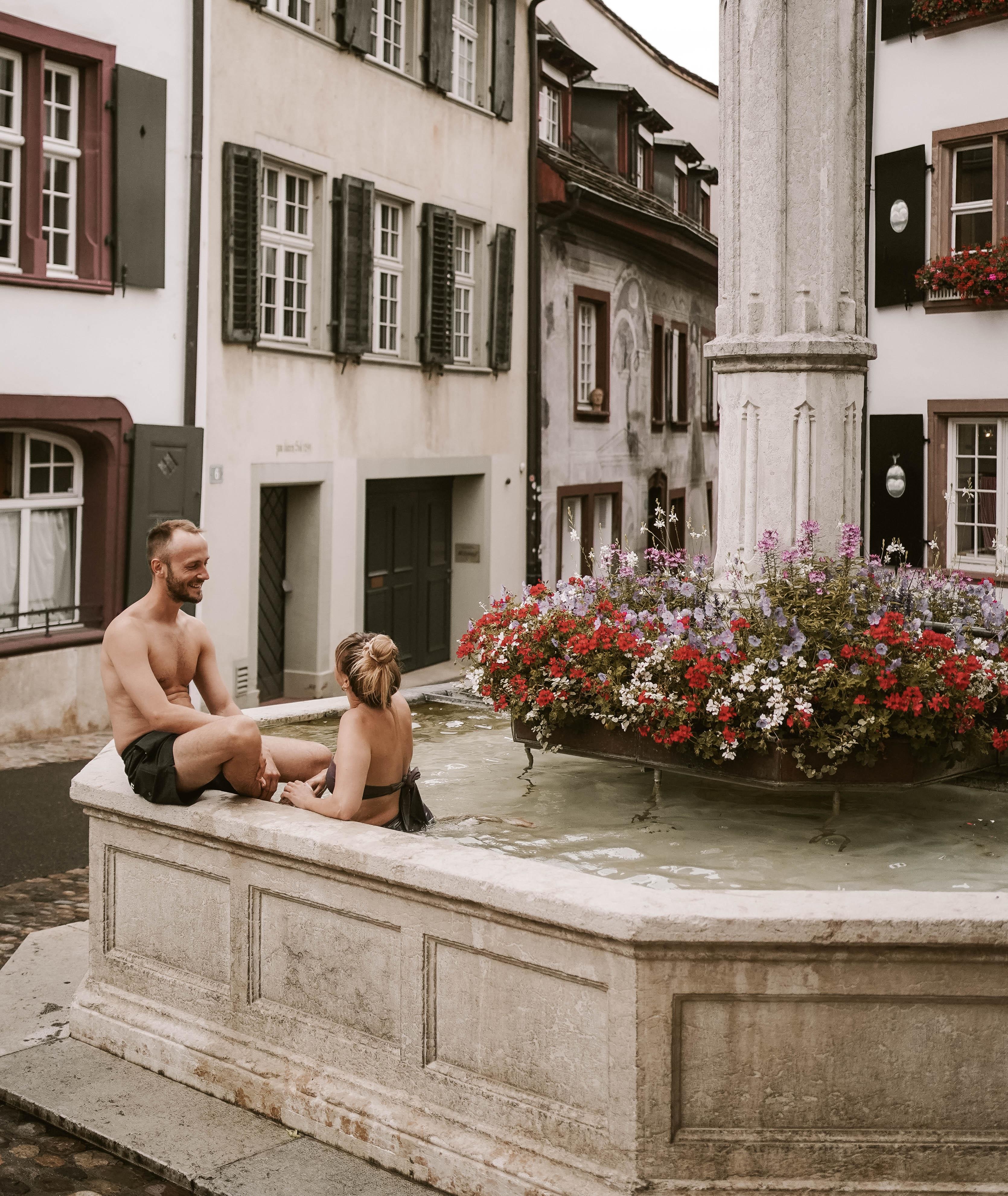 Im Brunnen baden #basel #schweiz 