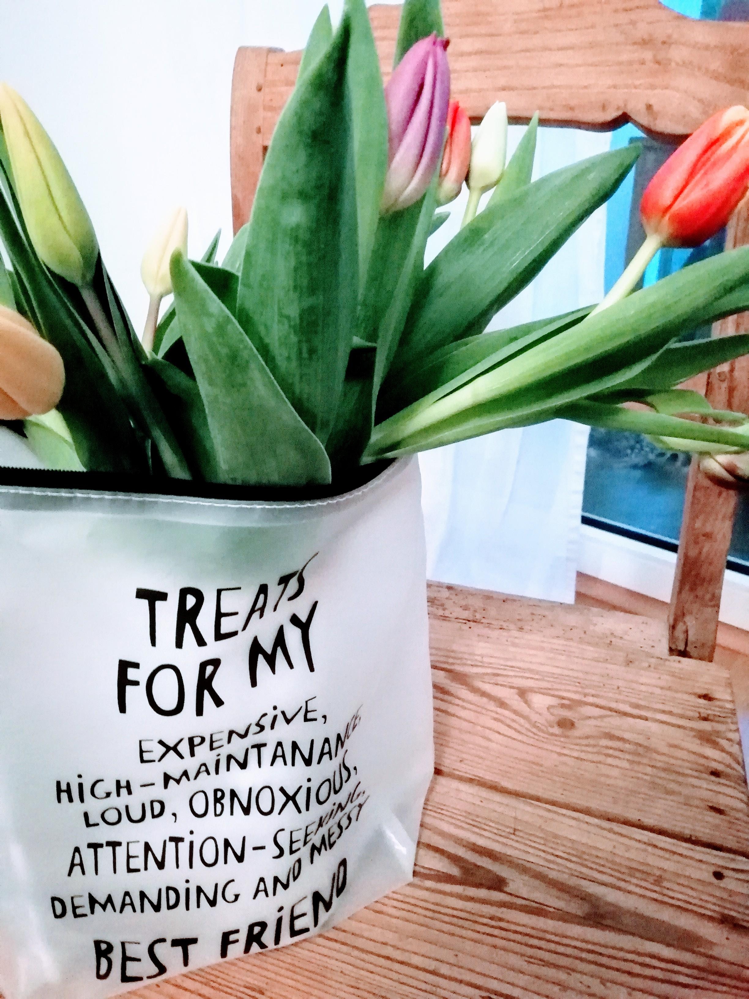 Improvisierte Vase 😄
#freshflowerfriday #Blumenliebe #Tulpen #Frühling #Vase #upcycling 