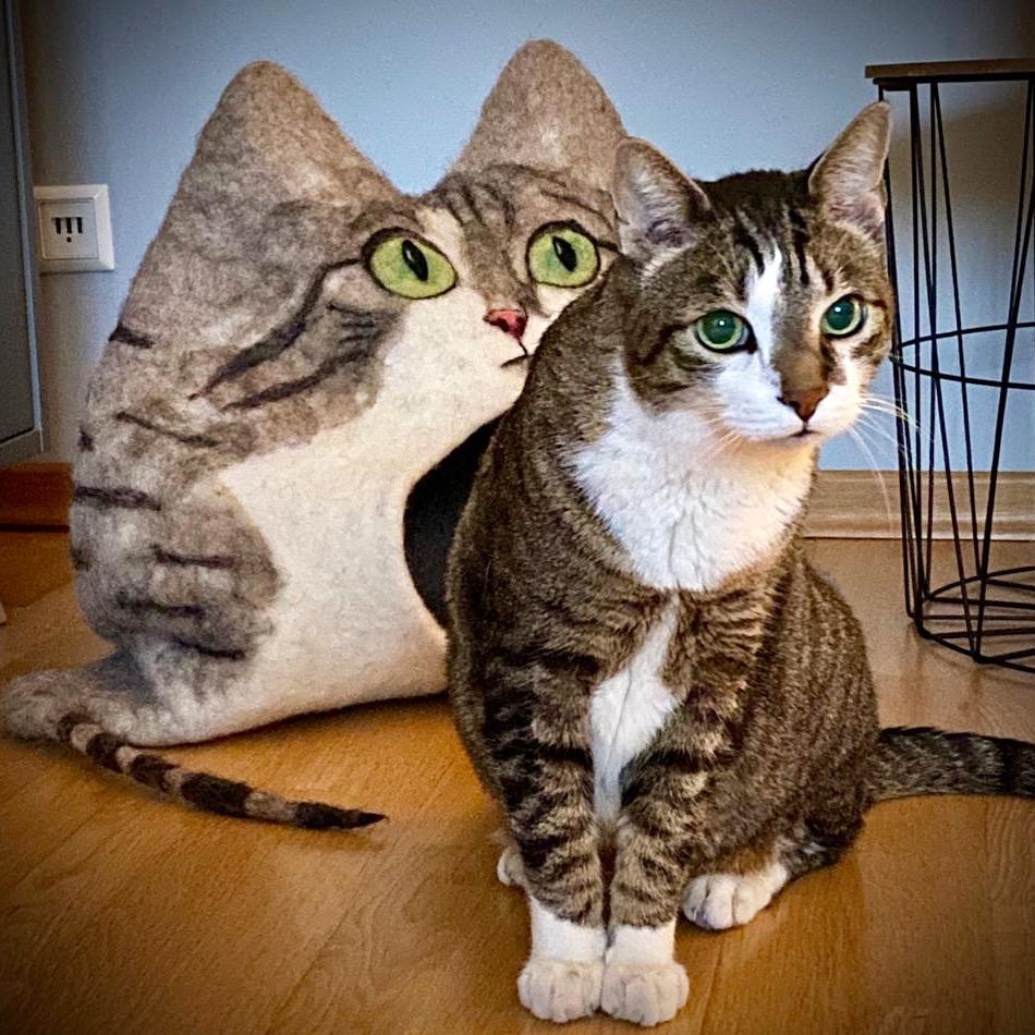 „Irgendwoher kenn‘ ich dich?!“
Ein Katzenhaus nach dem Vorbild deiner Katze 😻
#geschenk #katze
