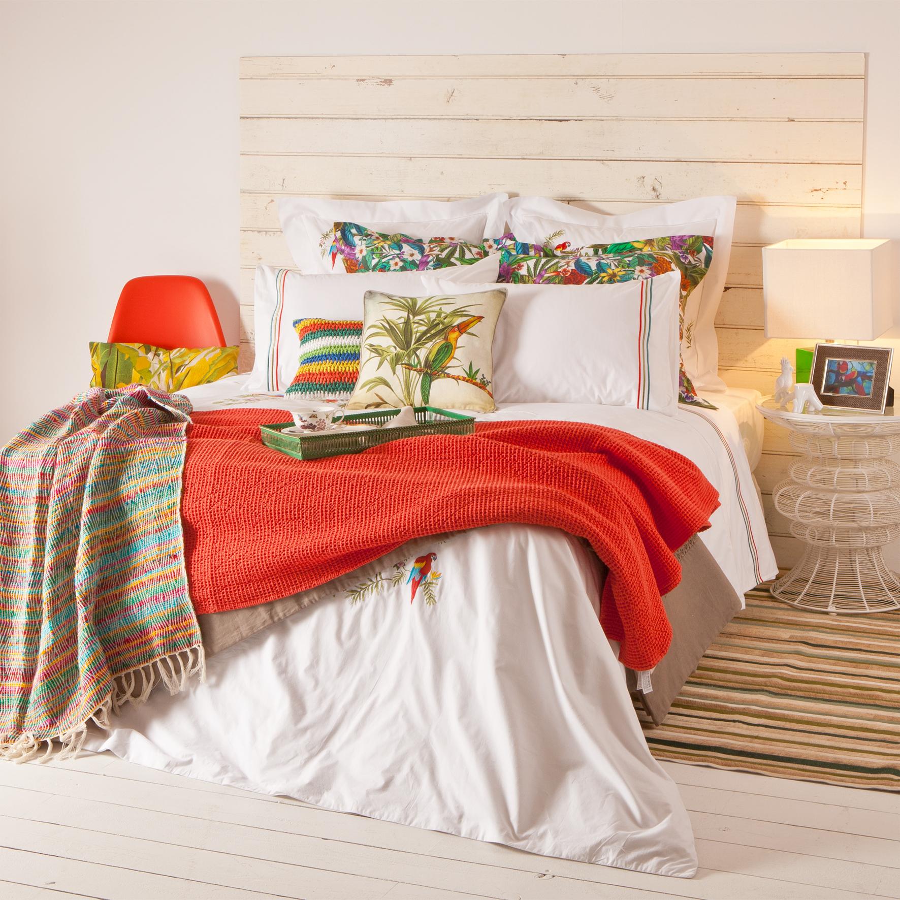 Karibik-Feeling im Schlafzimmer #bettwäsche #tagesdecke #zarahome ©Zara Home
