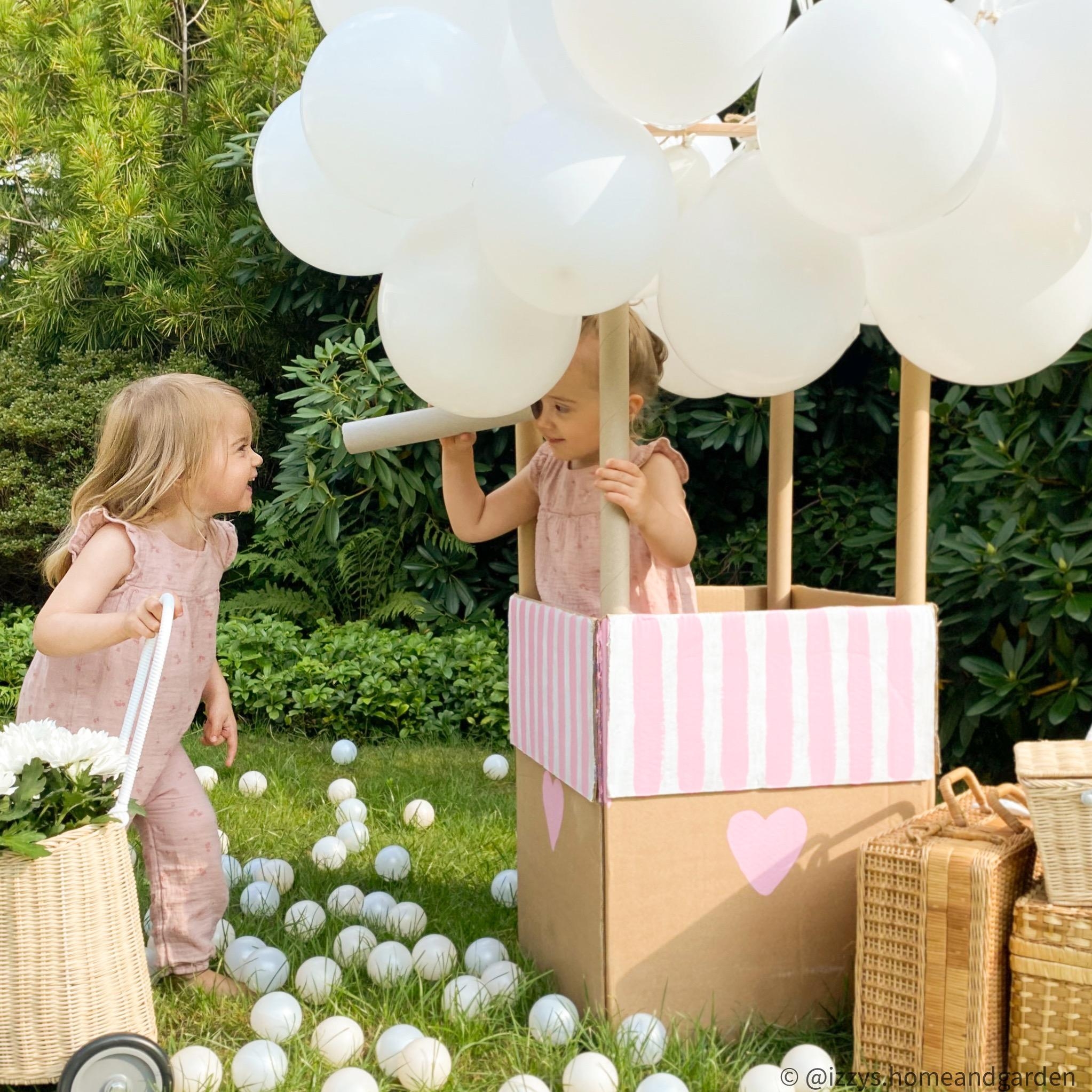 #kidskartonliebe #karton #diy #doityourself #kartonliebe #upcycling #recycling #kidsstuff #luftballons #heißluftballons