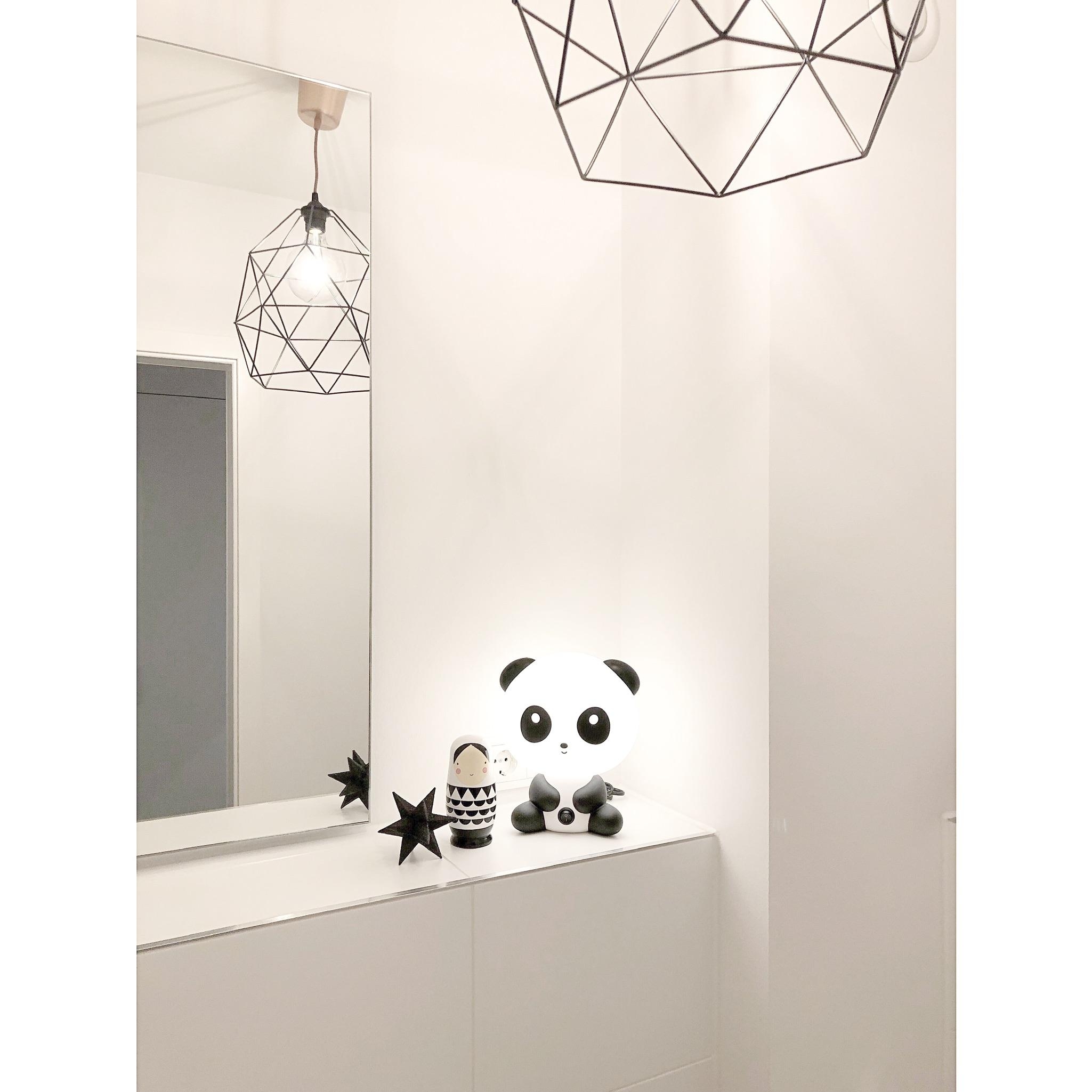 Kinderbadezimmer 🖤 #myhome #scandi #schwarzweiss #panda #kids