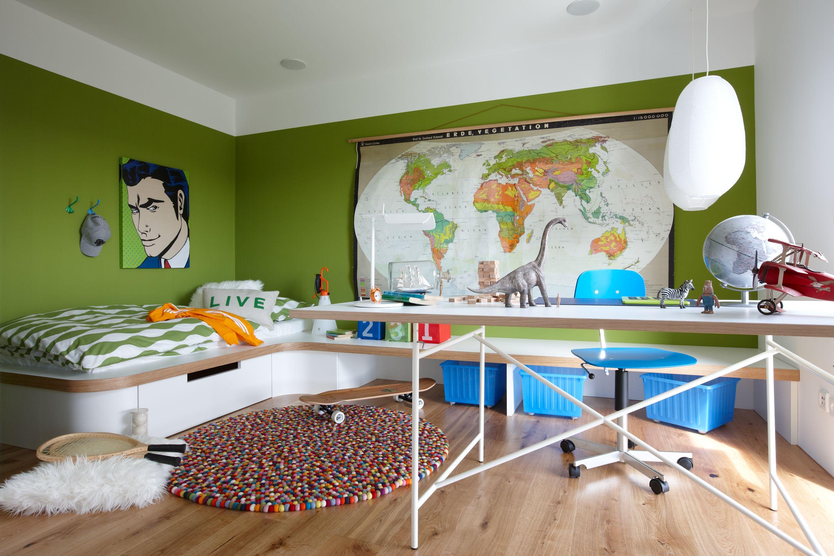 Kinderzimmer mit Podest #schreibtisch #podest ©Heiner Orth