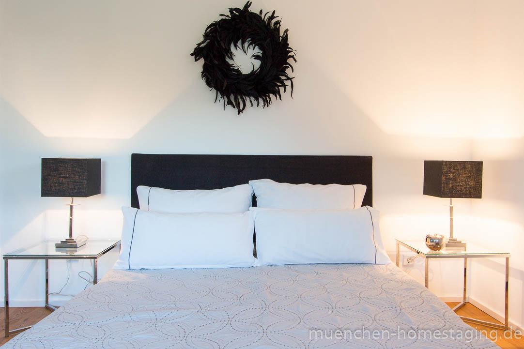 Klassisches Schlafzimmer #beleuchtung #wanddeko ©Münchner Home Staging Agentur
