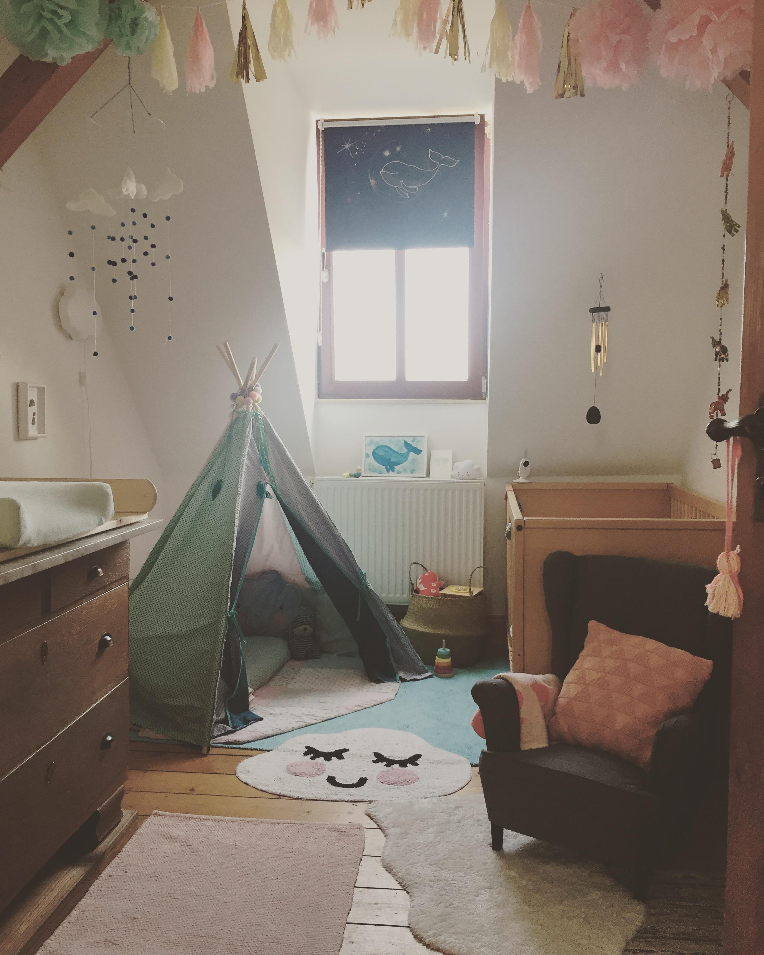 kleiner Raum, große Wirkung für unsere kleine, großartige Mitbewohnerin #Kinderzimmer #babyzimmer #cozyhome #mitmachen