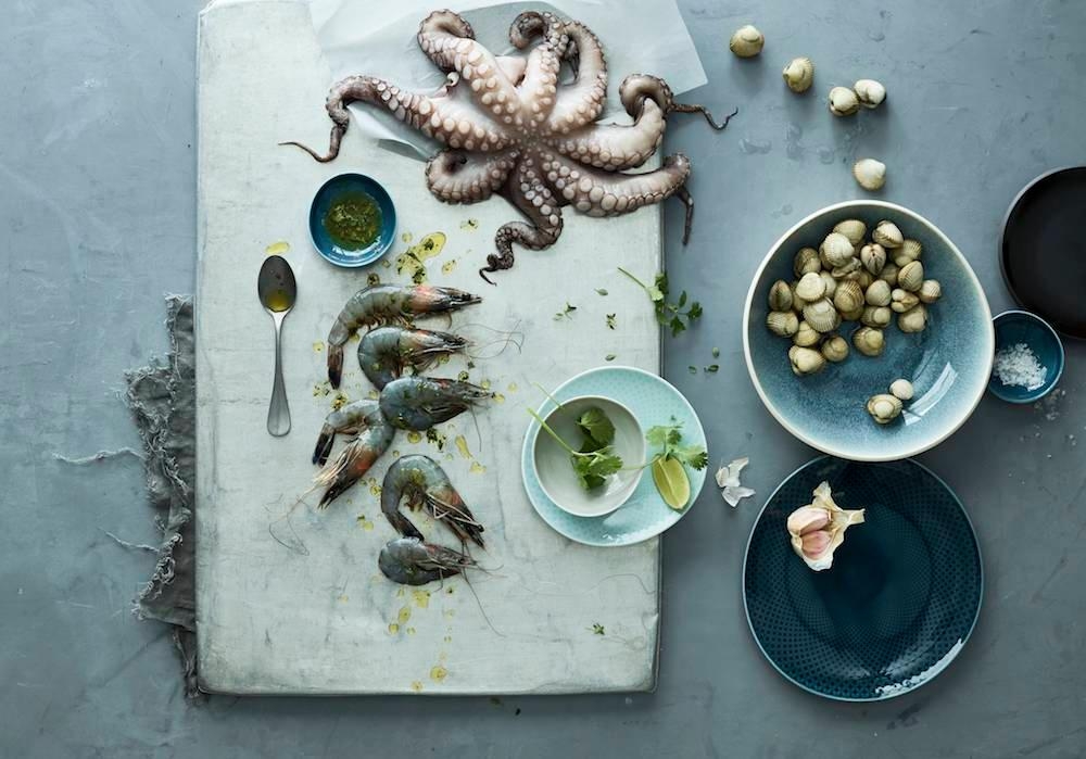 Koch-Couture für Seafood-Fans #junto #Rosenthal #gedecktertisch #geschirr #keramik #tischdeko #esstisch