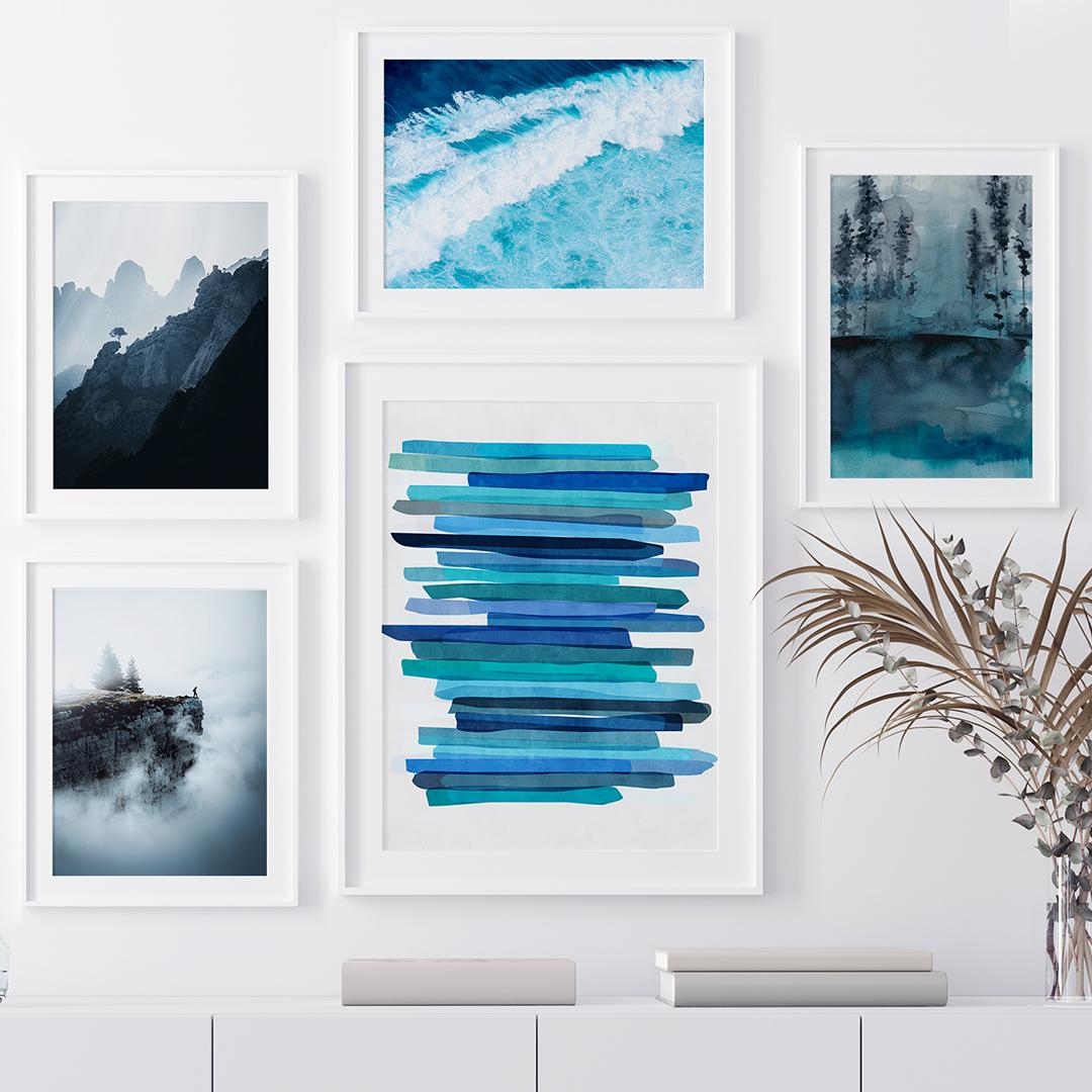 "Korsischer Berg", "Azurblaue Wellen", "Winterwald", "Creux du Van", "Blue Stripes" als gerahmte #Poster

💙🗻🌊💙