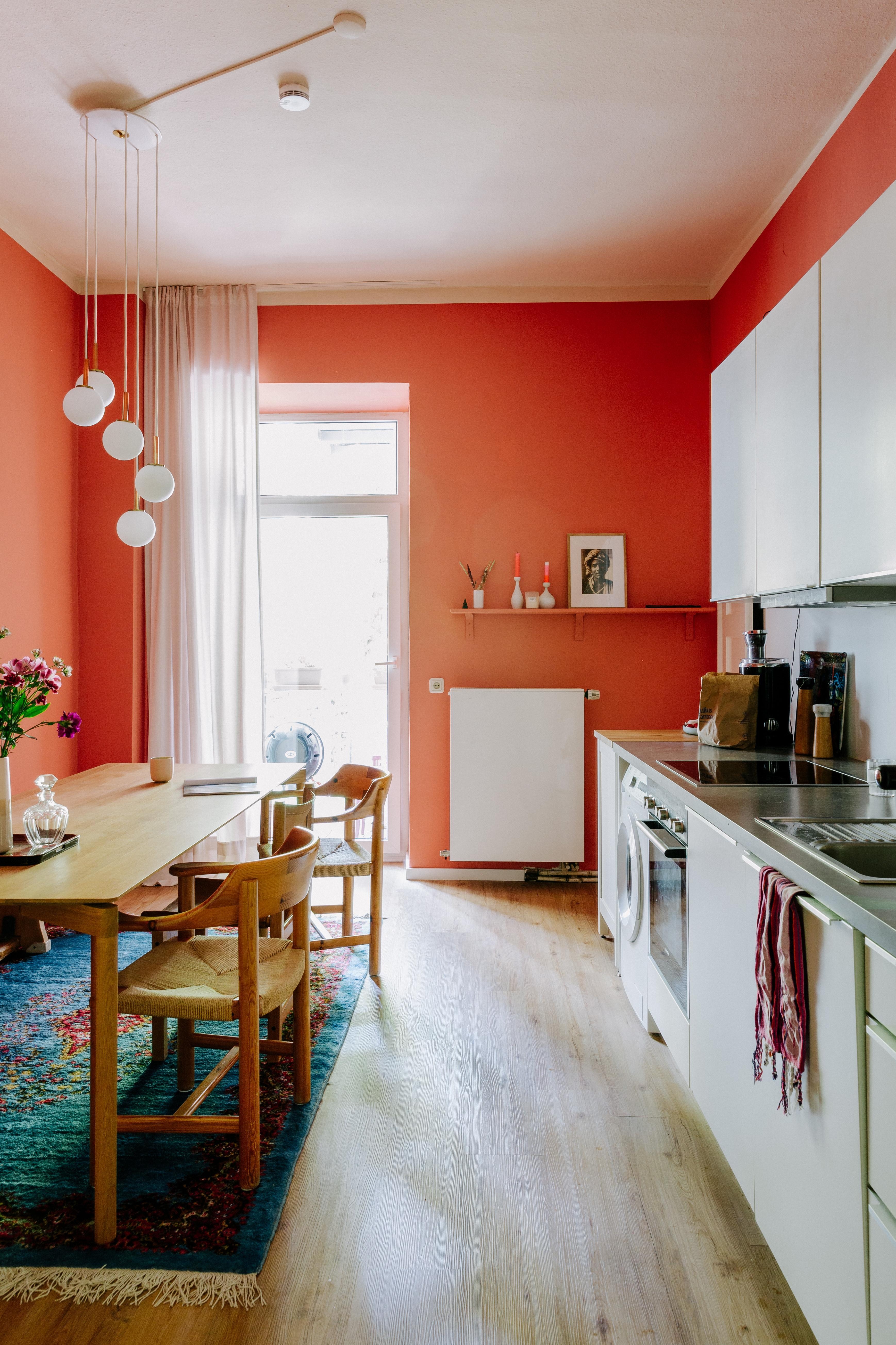 #küche #farben #terracotta #eclecticmix #wohnküche #altbau