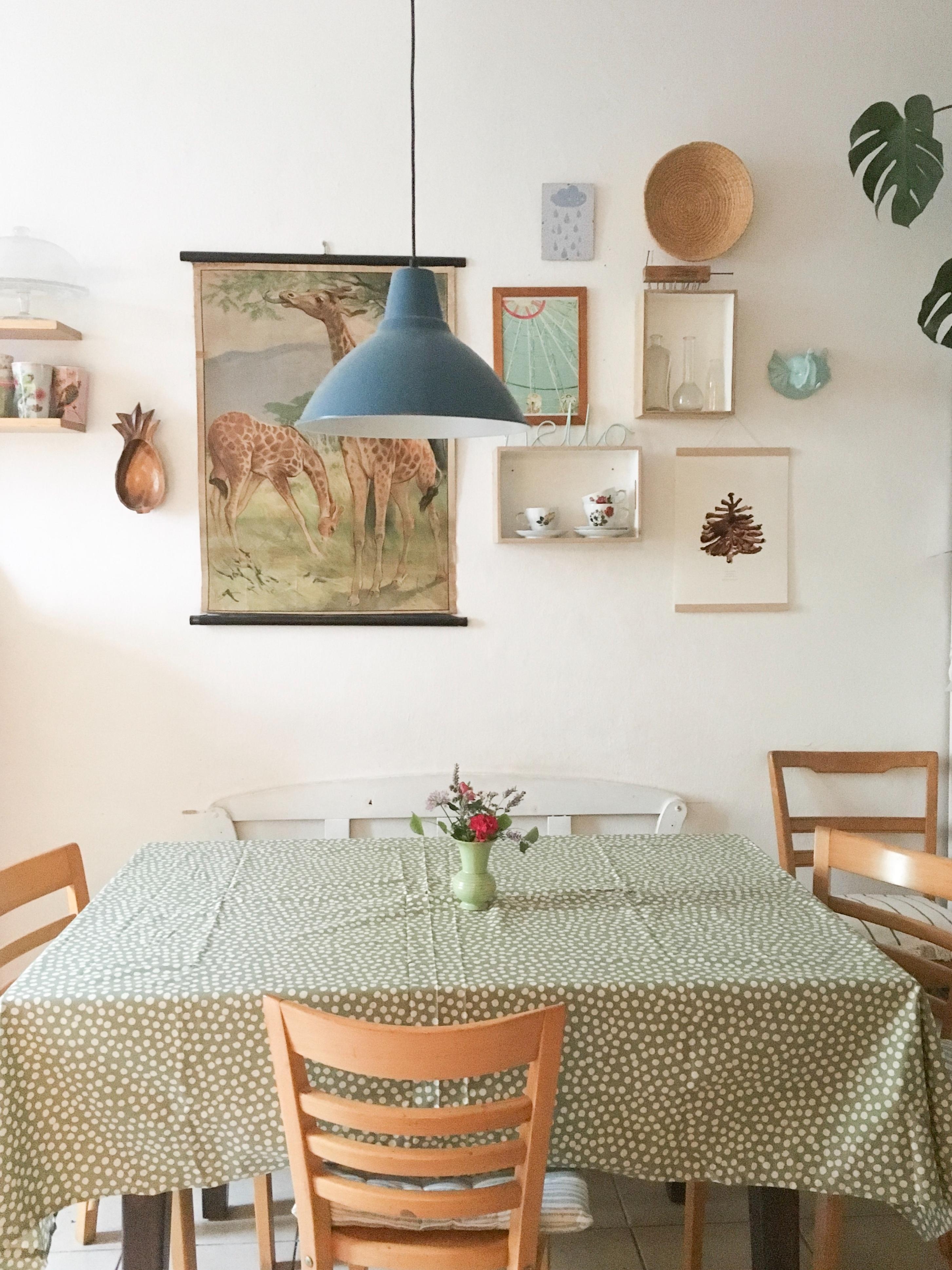 #küche #textilien #vintage #bunt #farbe #flohmarkt #interior 
