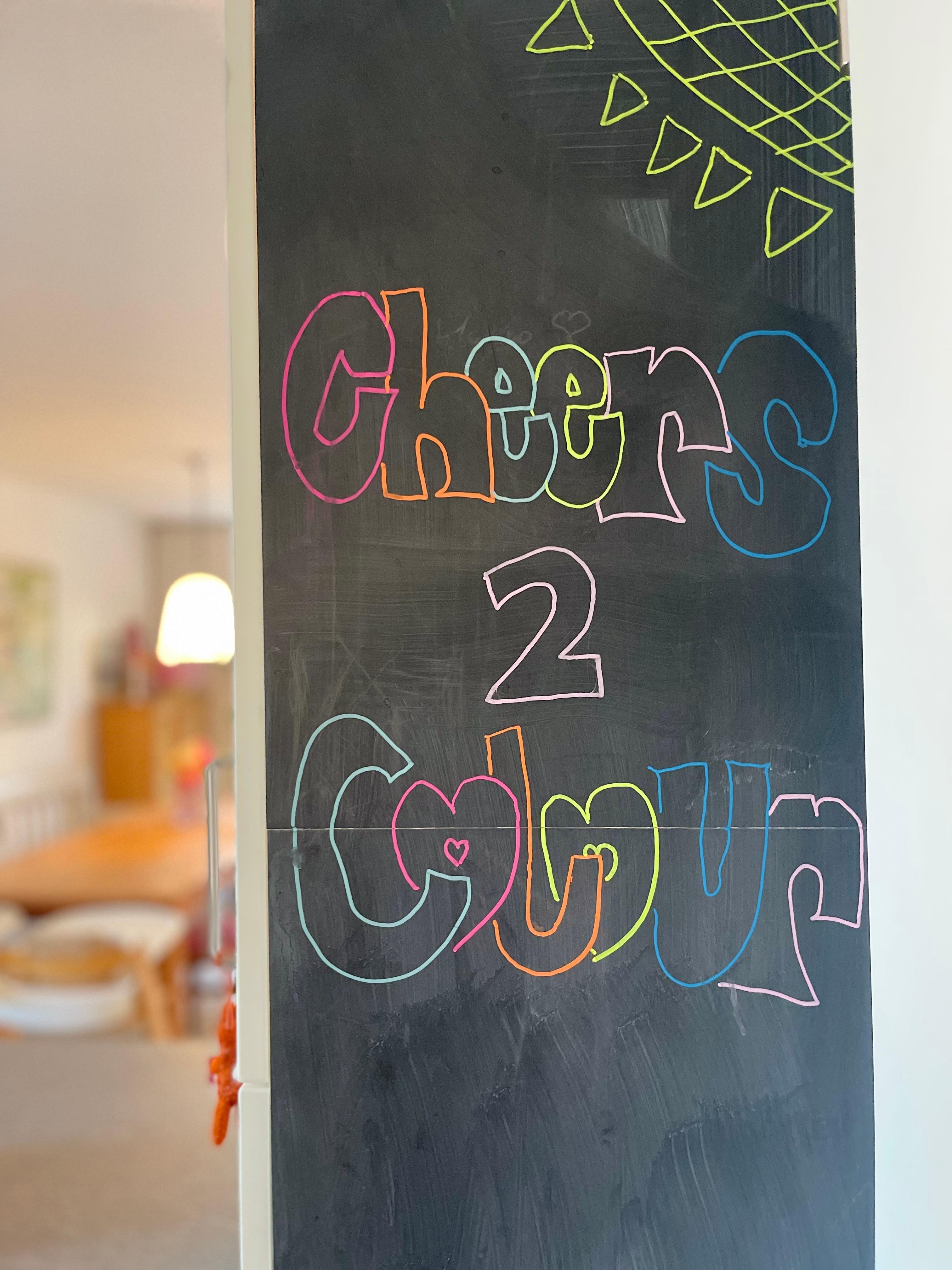 #Küchen #Tafel für die schönen Nachrichten im Leben - #cheers2colour 🥂🎉☀️- #wanddeko #livingchallenge