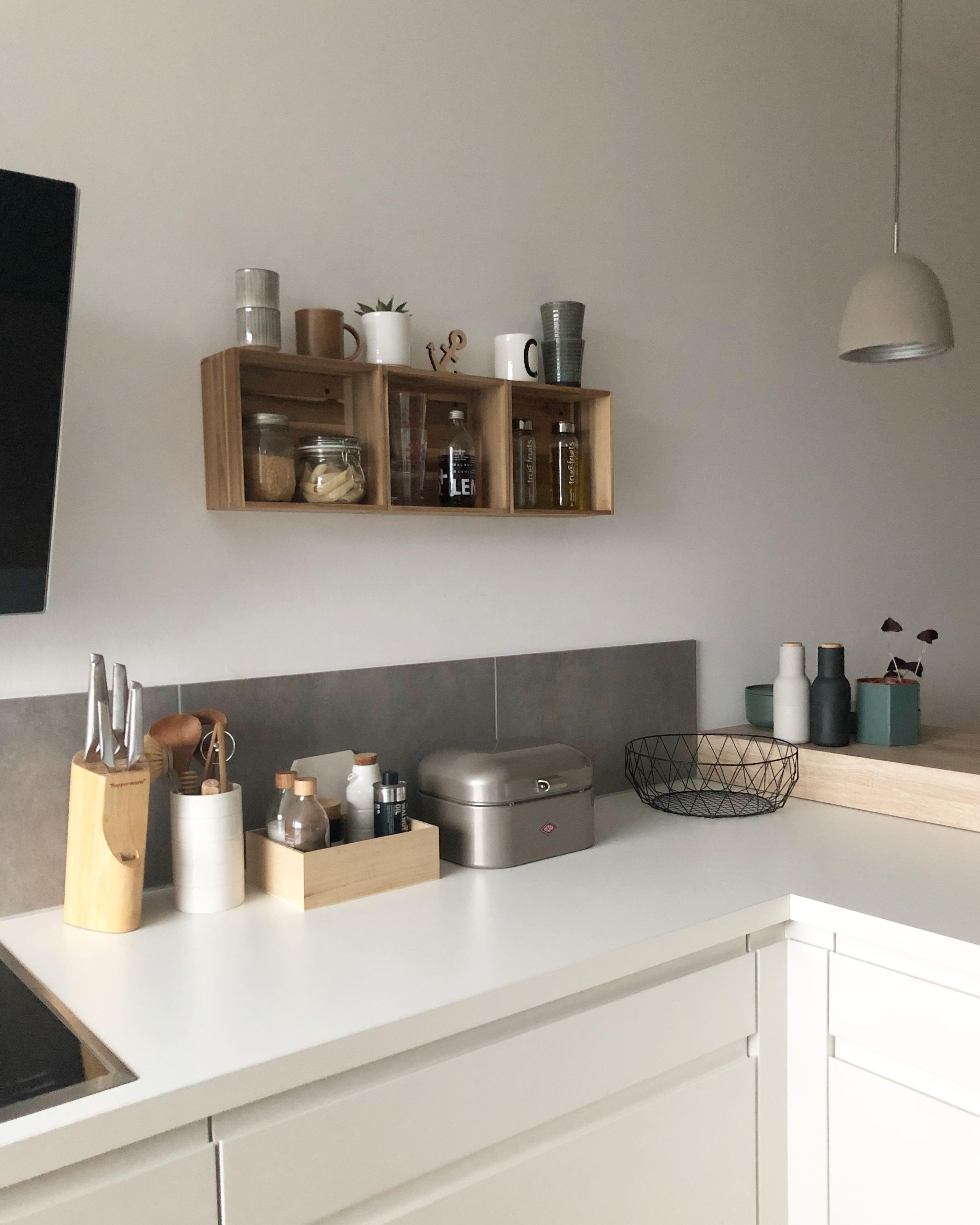 Küchenmoment ♡ #küche 
#kitchen #kitcheninspo #interior #ikeahack #wandregal #scandikitchen