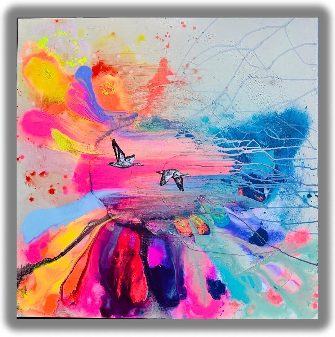 #kunstzuverkaufen #farbenexplosion #abstraktekunst #couchstyle #kunstliebe #artforsale #livingwithart
