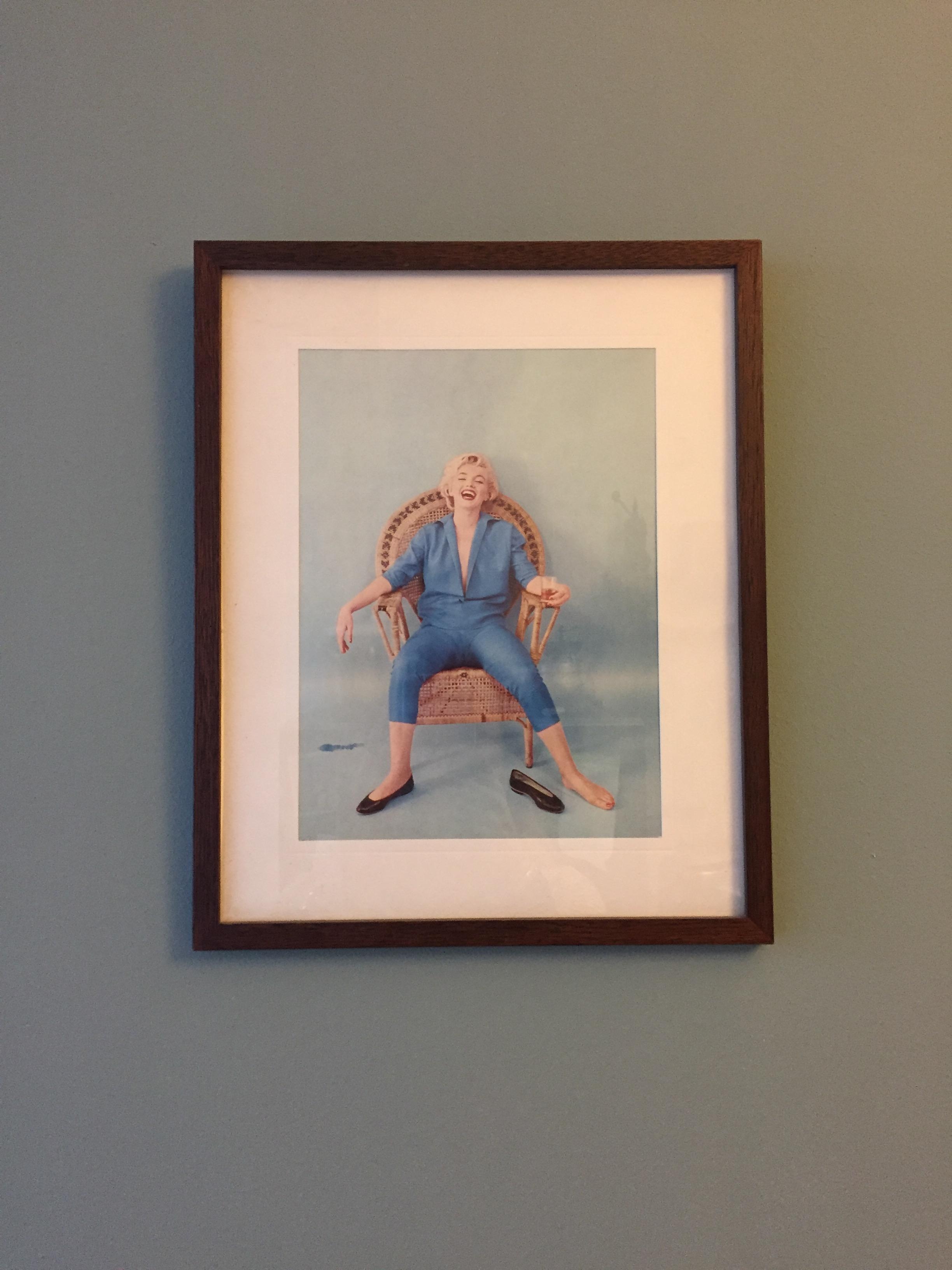 Lach mit Marilyn #marilynanderwand #wall #türkisewand #framefame