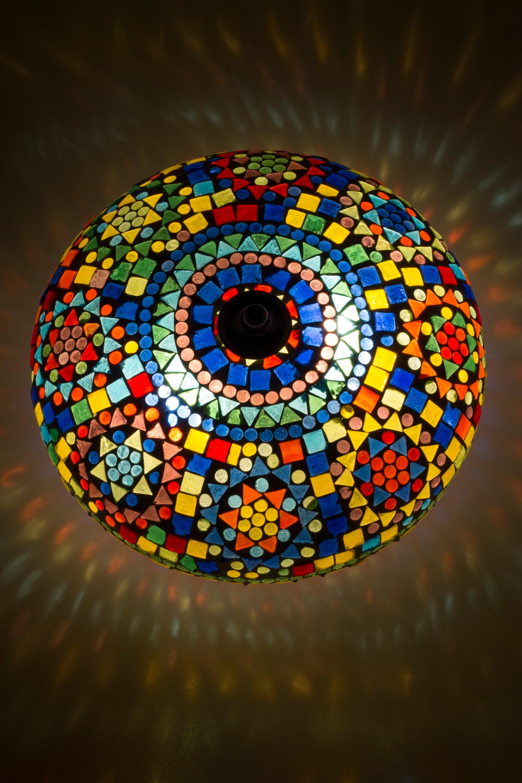 Lampe, Deckenlampe, Mosaik Deckenlampe #orientalisch #livingathome #wohnzimmerbeleuchtung ©Kamalla-Home