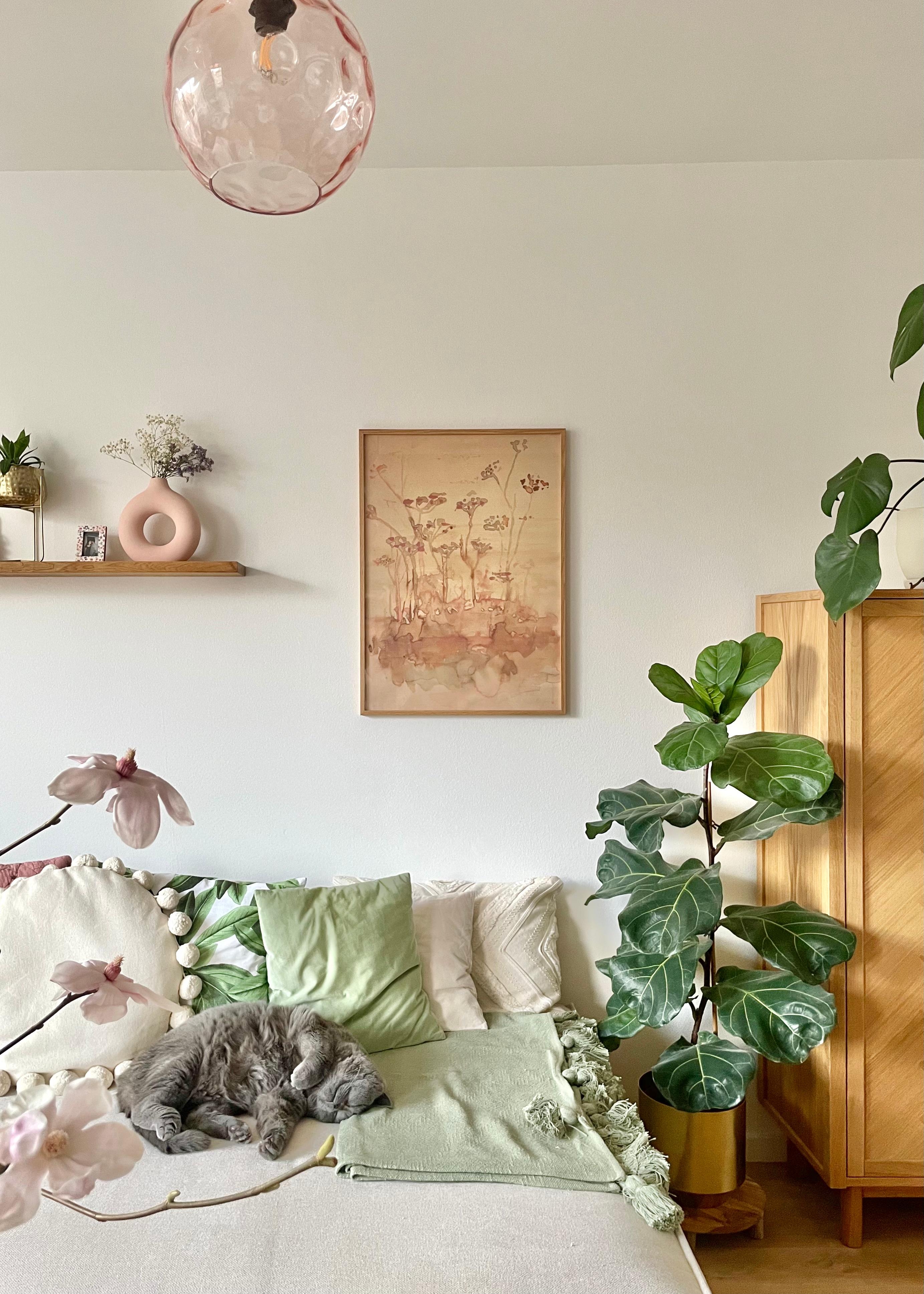 Liebe die Frühlingskombo Rosa & Grün im Wohnzimmer 🌸🌿 #pastellfarben