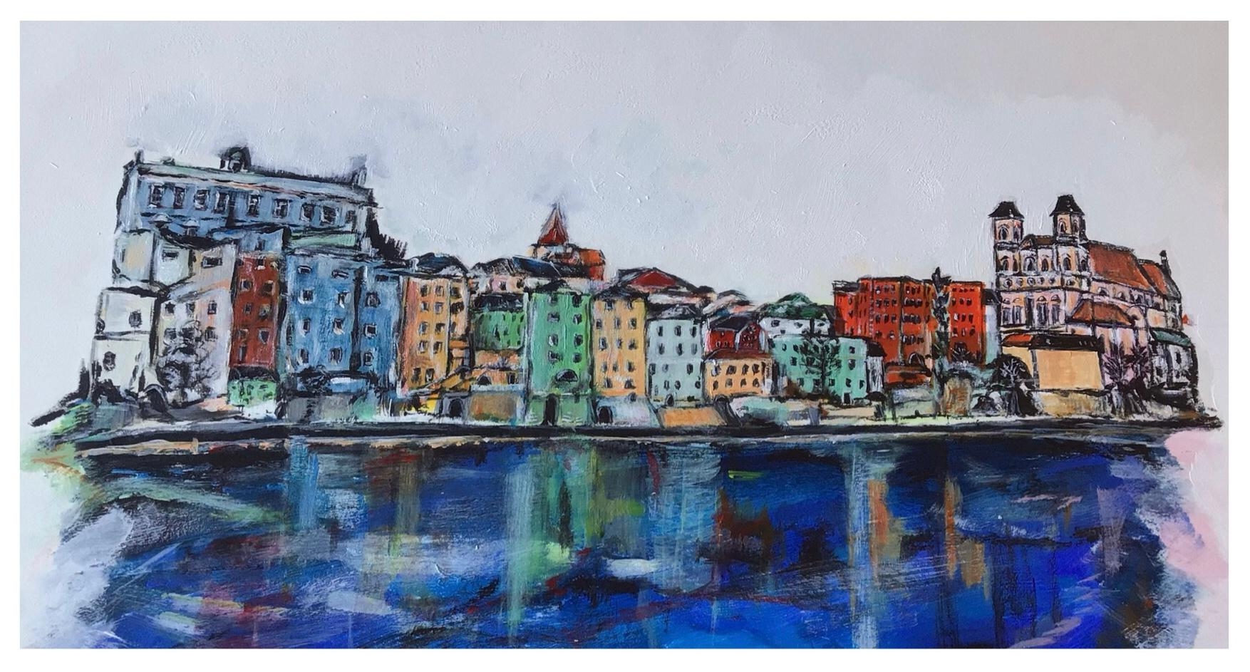 Liebe Grüße aus der malerisch schönen Stadt Passau ♥️

#art #kunst #gemälde #Bayern #Germany #leben #city #farbe 