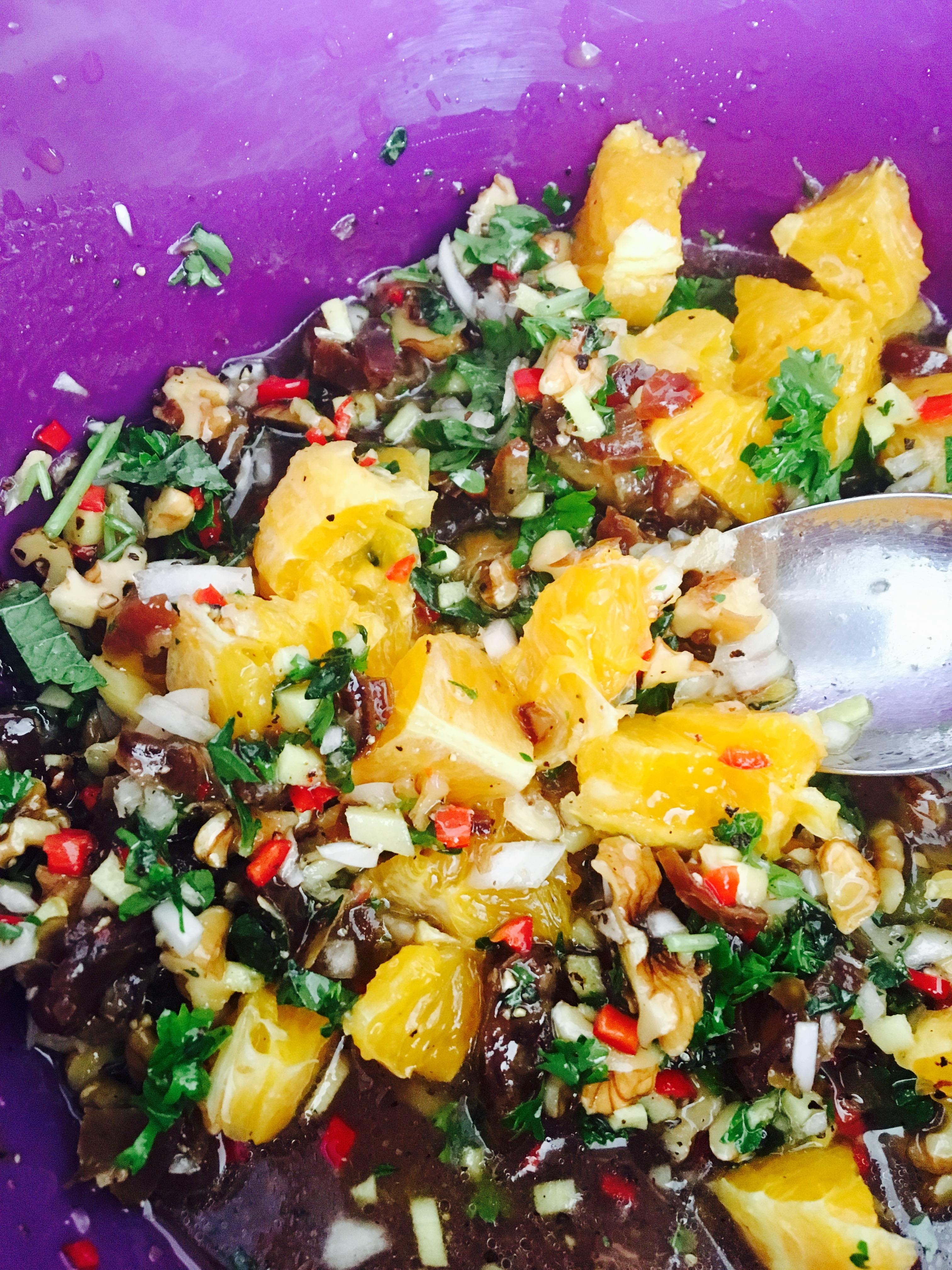 Lieblings-Salat!
Dressing für einen Gurke-Mango-Avocado Salat 