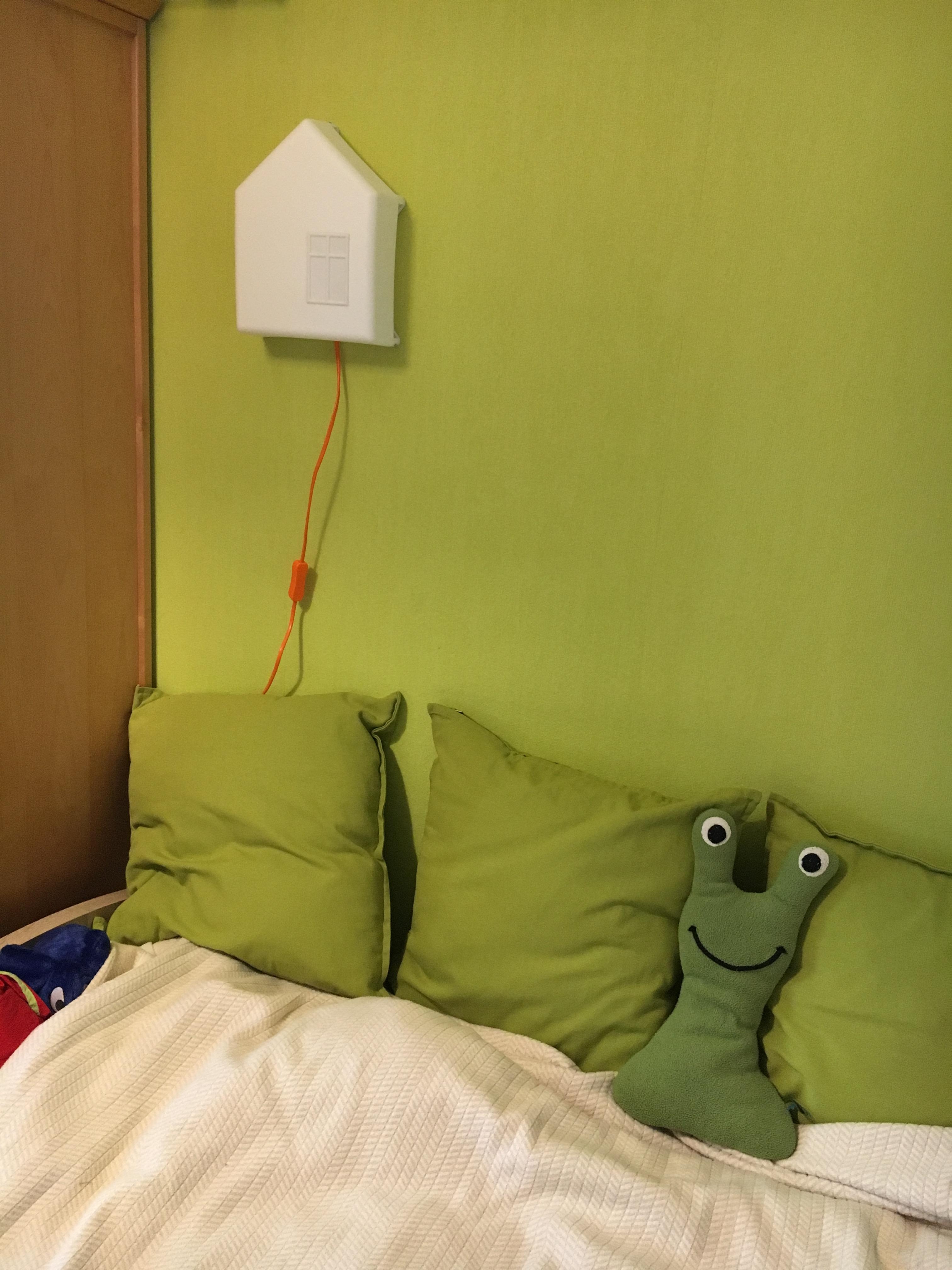 #livingchallenge #kinderzimmer Unser sign schläft im Zimmer mit grüner Wand und grünem Monster ;)
