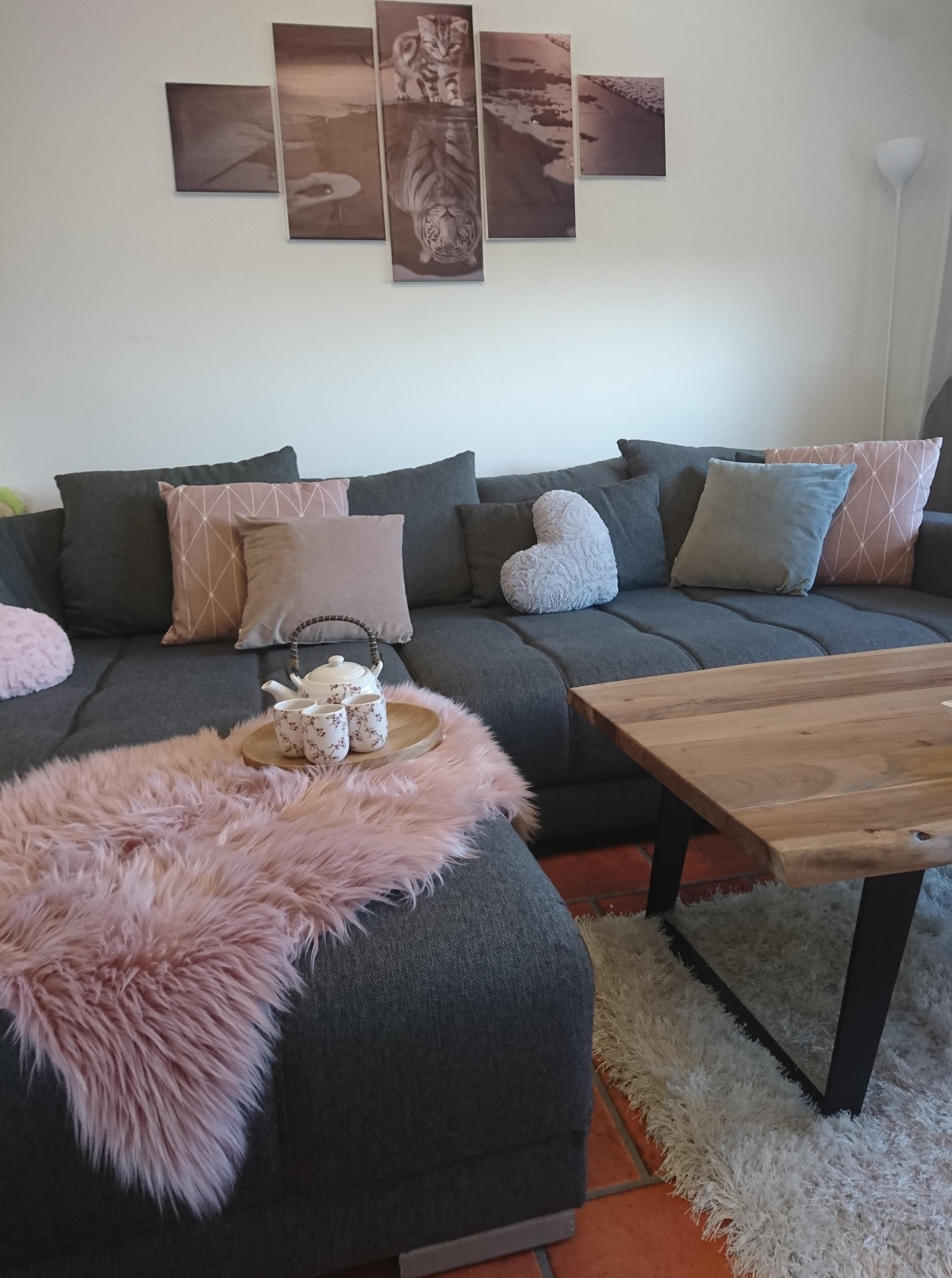 Wohnzimmer Graues Sofa