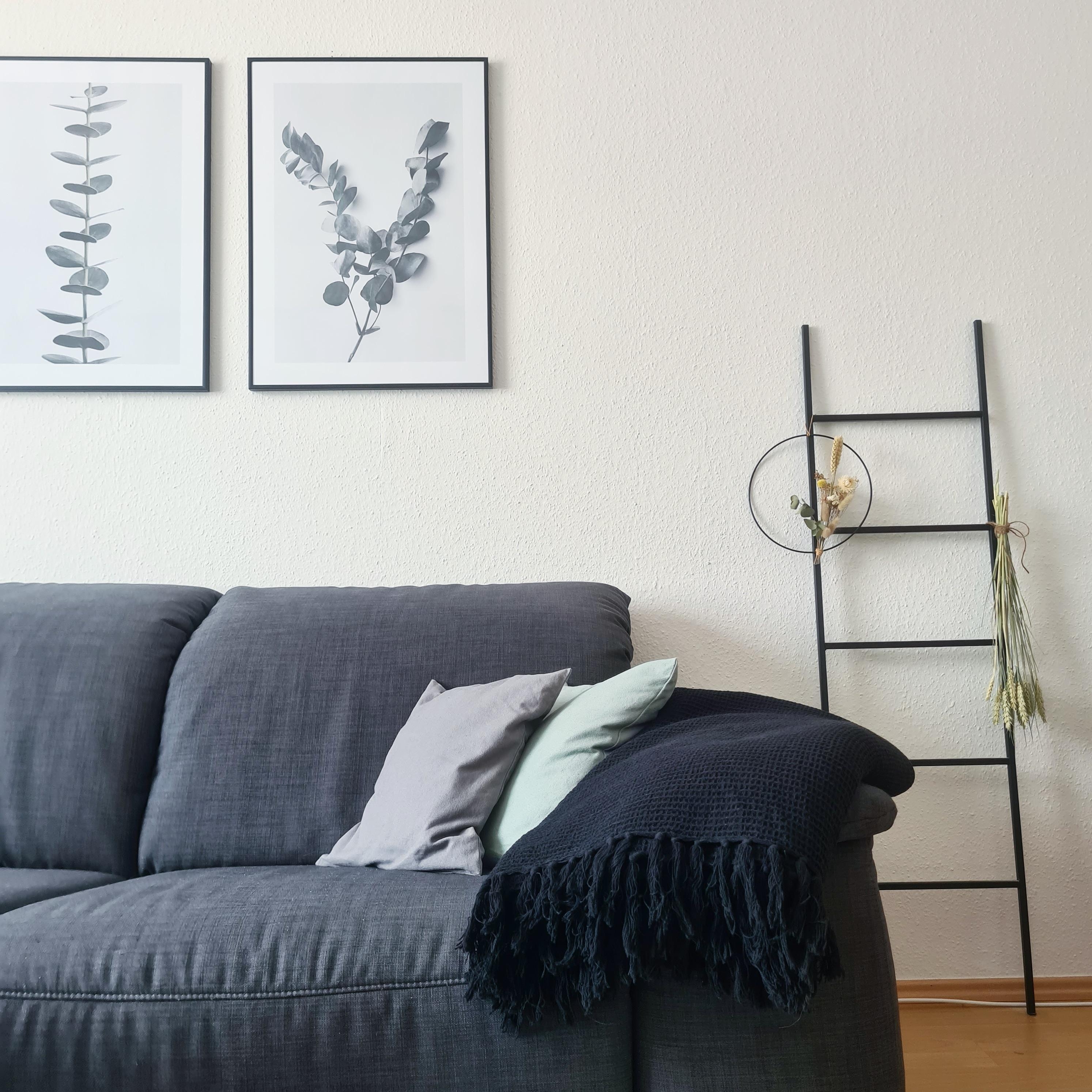 #livingroom #couch #hygge #eukalyptus #monochromehome #blackandwhiteinterior