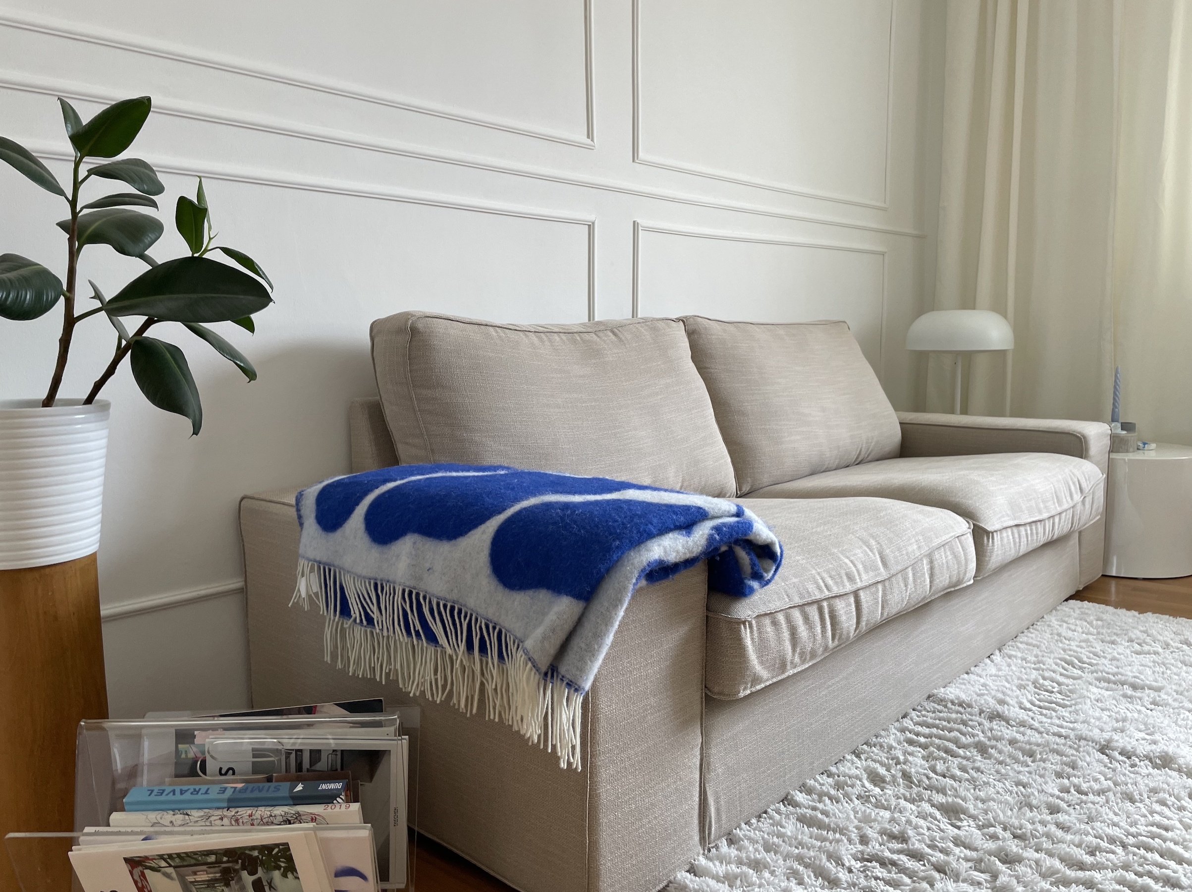 livingroom inspiration 🛋🌿

#arketofficial #blanket #naturalcolor #blue #diywall #ikea #home24 #table 