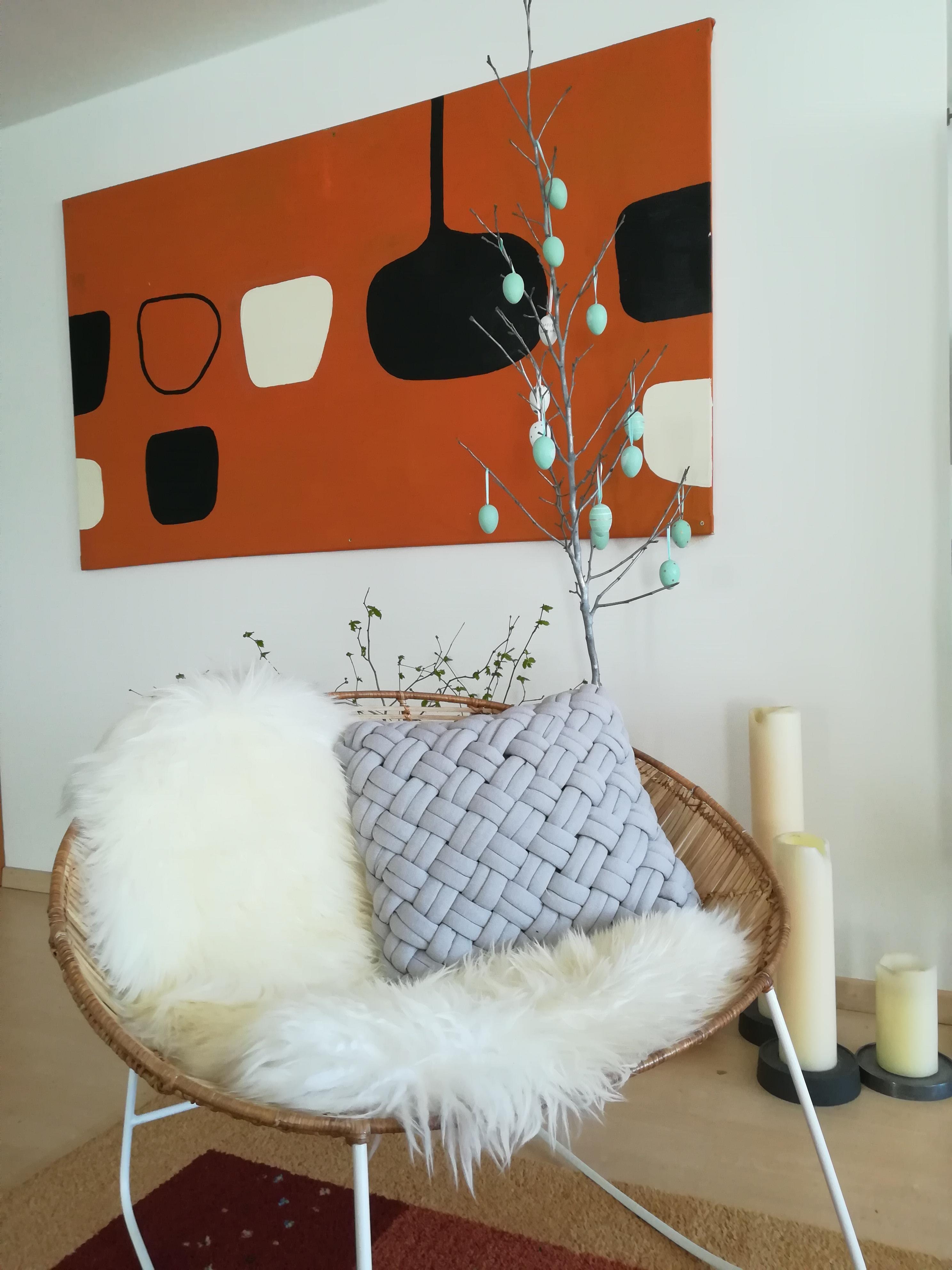 #livingroom, #Wohnzimmer, #bild, #osterdeko, #Sessel 