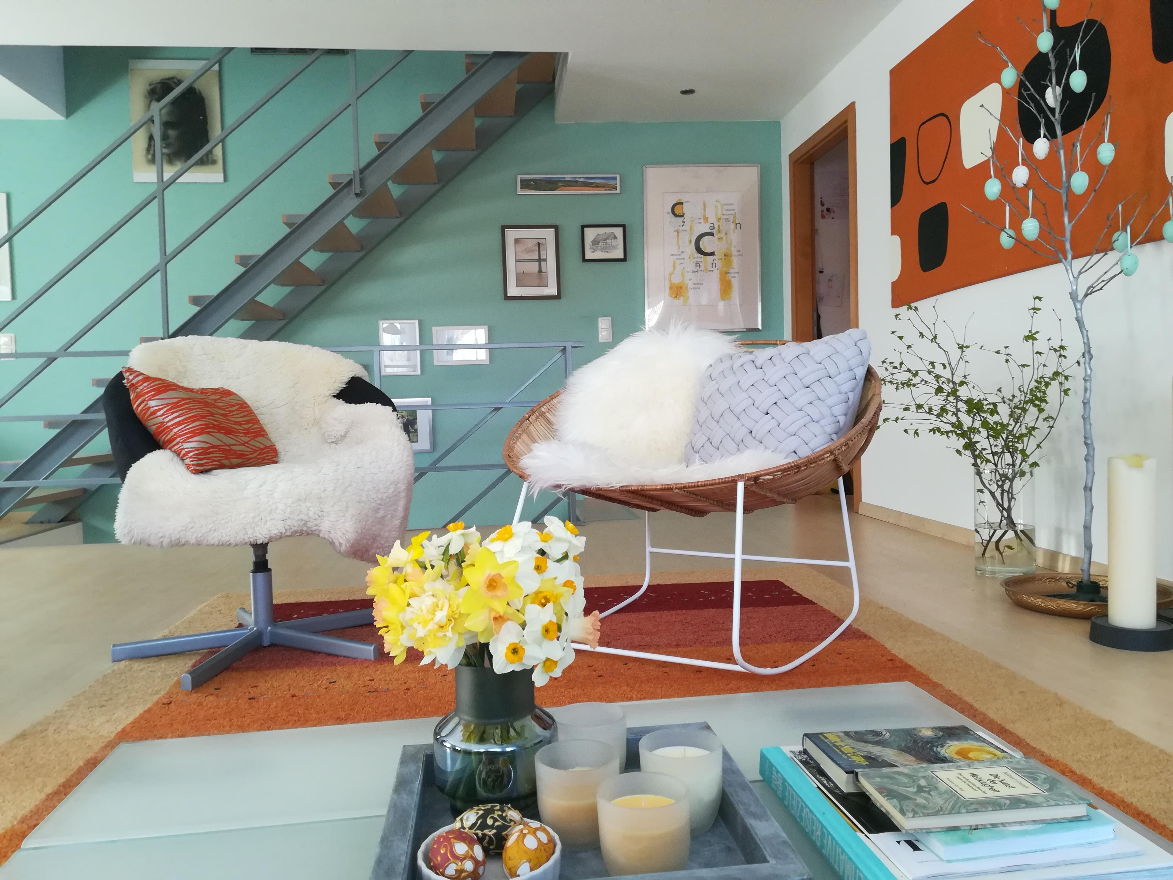 #livingroom, #Wohnzimmer, #bild, #osterdeko, #wandfarbe