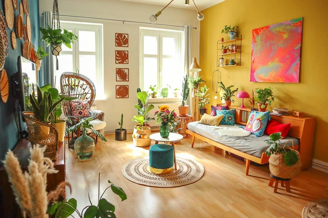 #Livingroom #wohnzimmer #colorfulhome #vintageboho #retro 