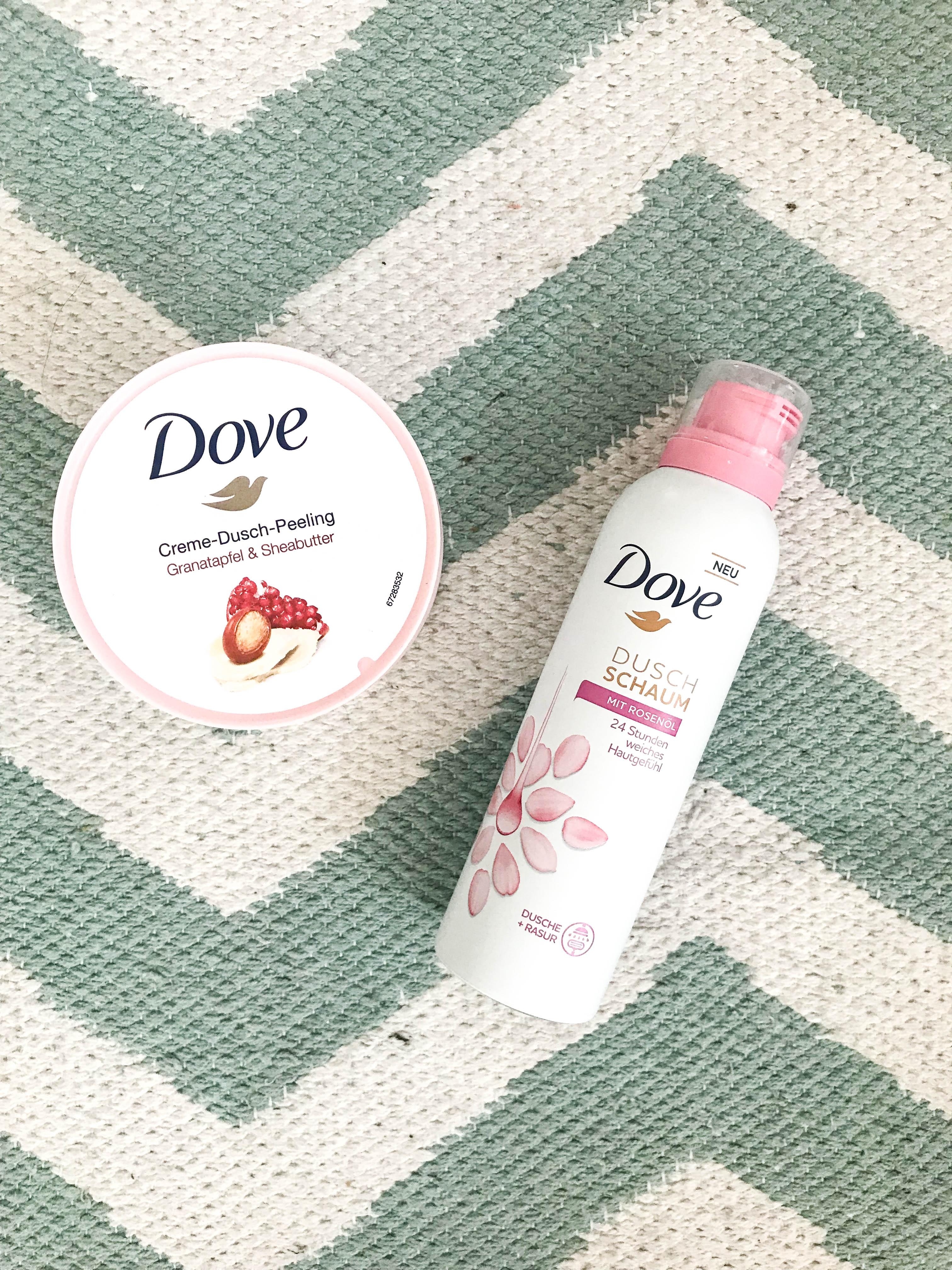 Luftig-leicht: Duschschaum und Creme-Dusch-Peeling von Dove #beautylieblinge #dove #körperpeeling