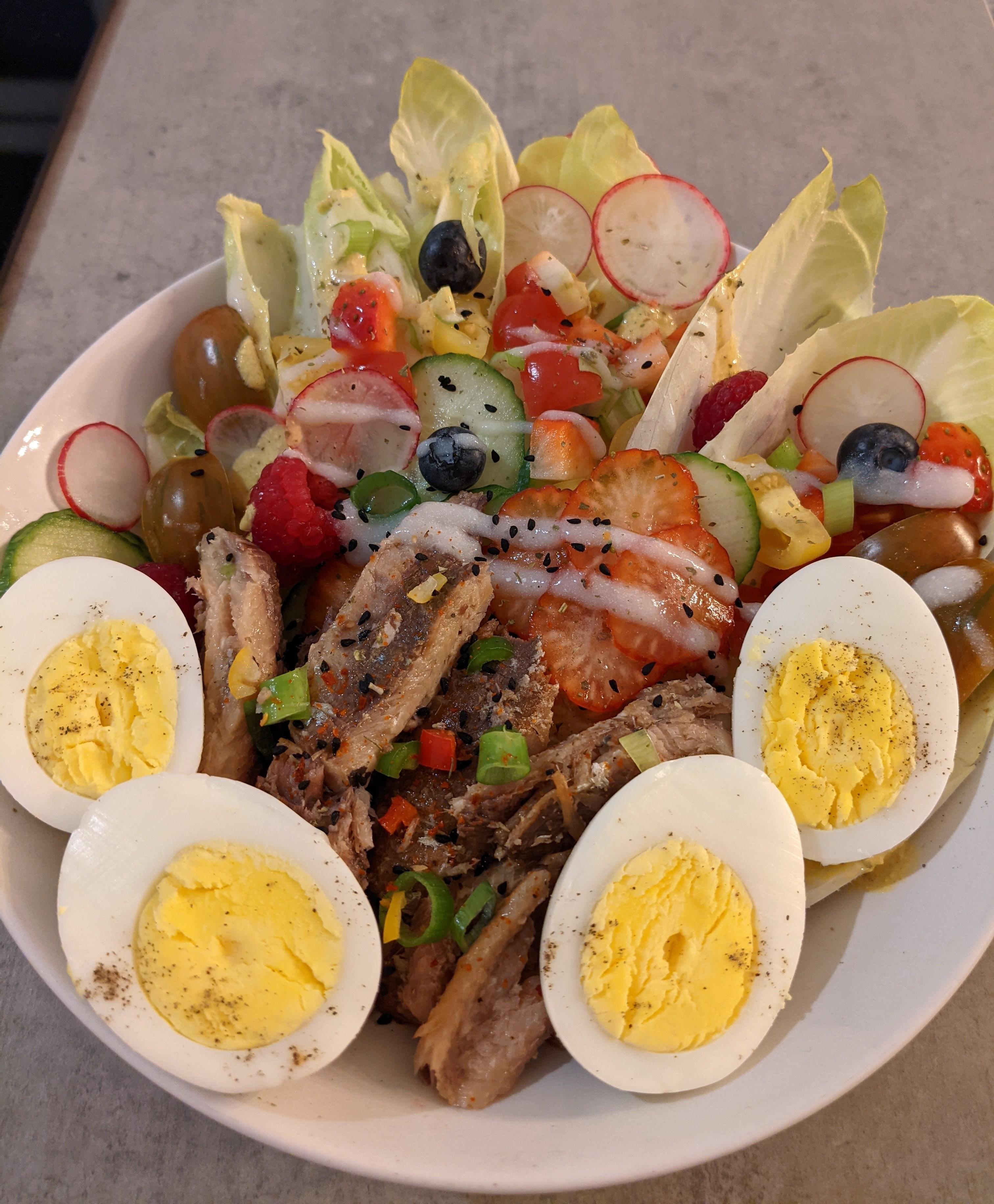 #lunchtime Chicoree 🥗 Salat mit Sardinen #foodchallenge 🤍 #eiweiß
