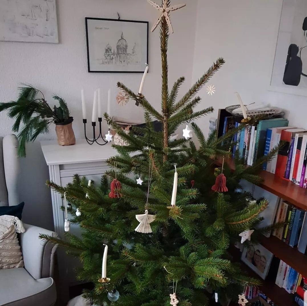 Mein bisher liebster Baum - etwas stupfig, aber wunderbar duftend ☆♡ 
#skandichristmas #weihnachtsbaum #skandi #weihnach