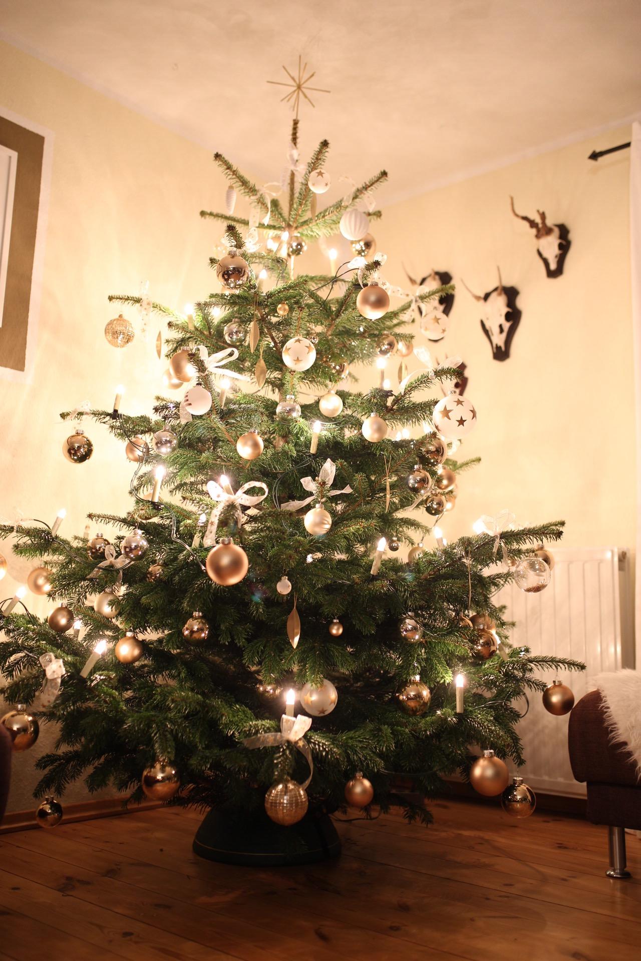 Mein Weihnachtsbaum in gold #weihnachten #weihnachtsbaum #fermliving #gold