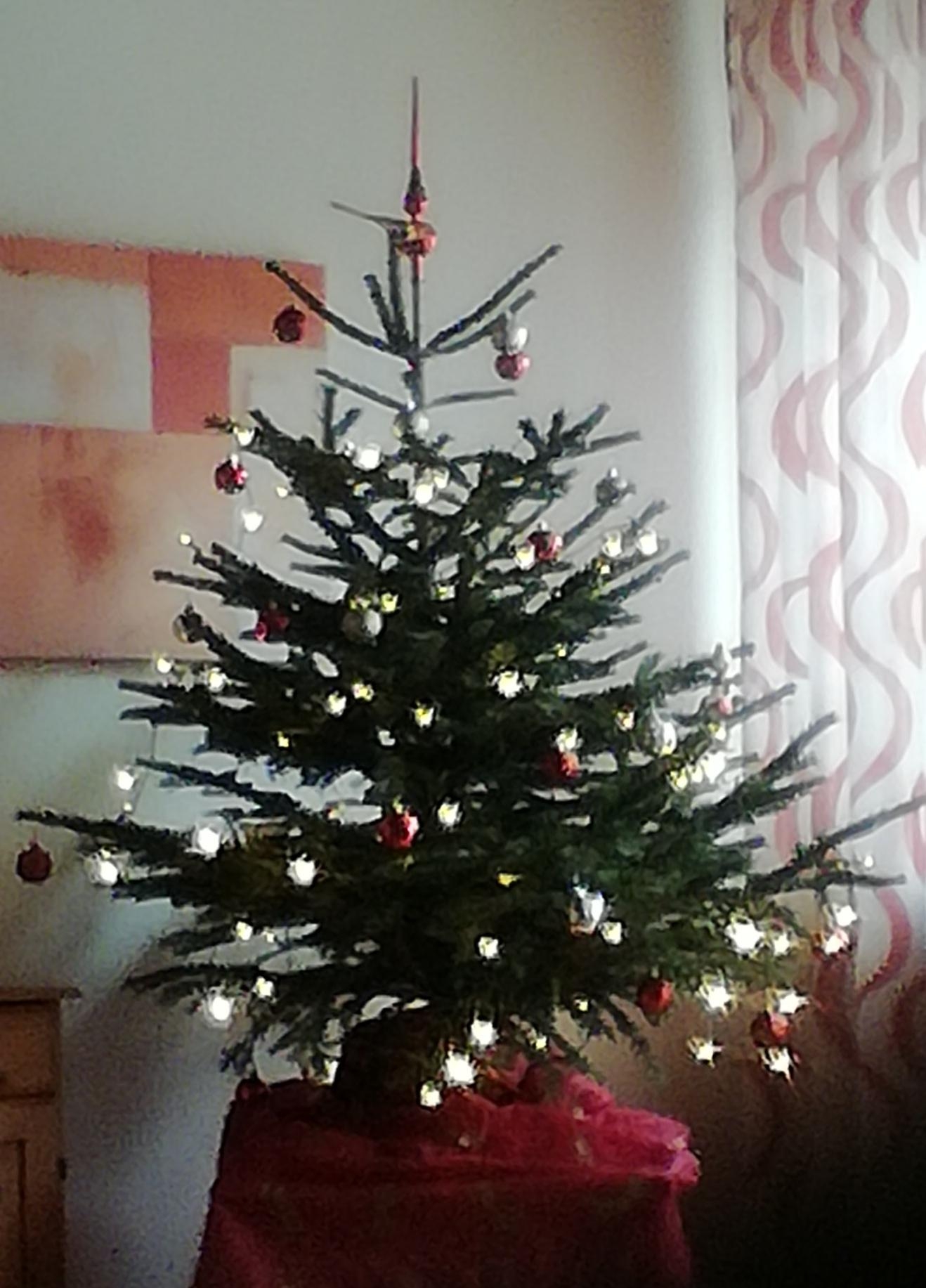 Mein Weihnachtsbaum in Rot und Gold