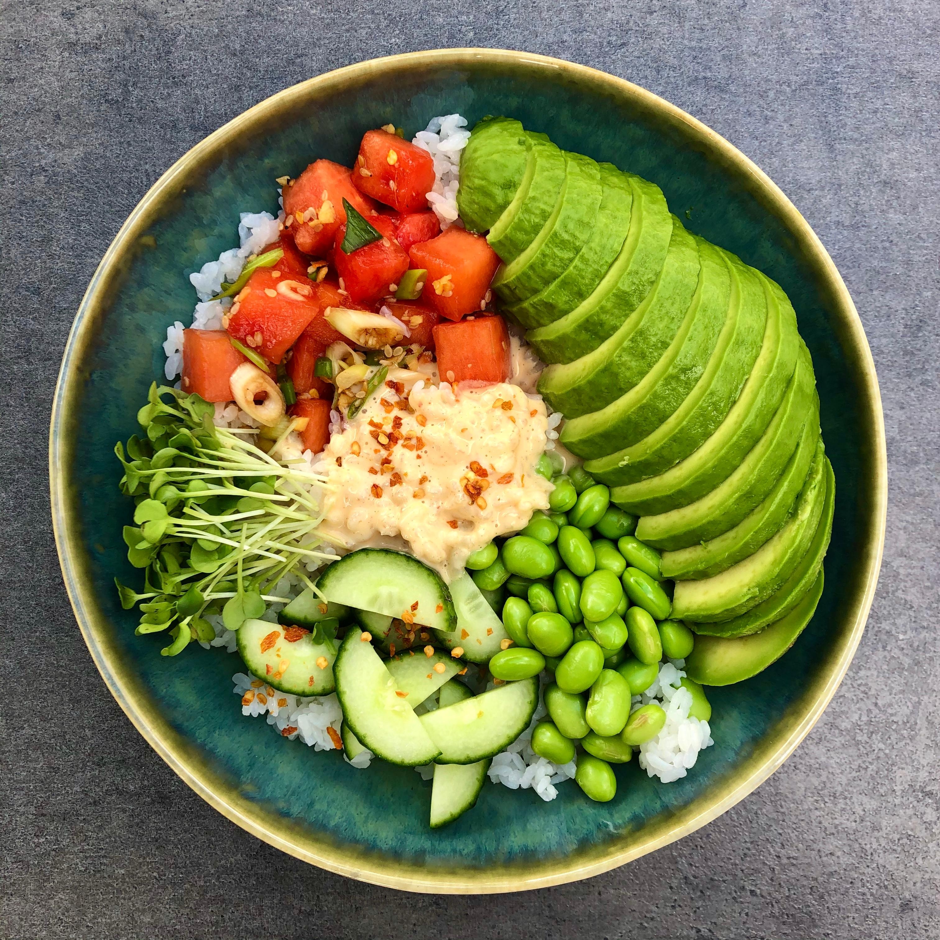 Melon-Fake-Tuna-Bowl, sooo #lecker 😋 #veggie #foodchallenge #vegan