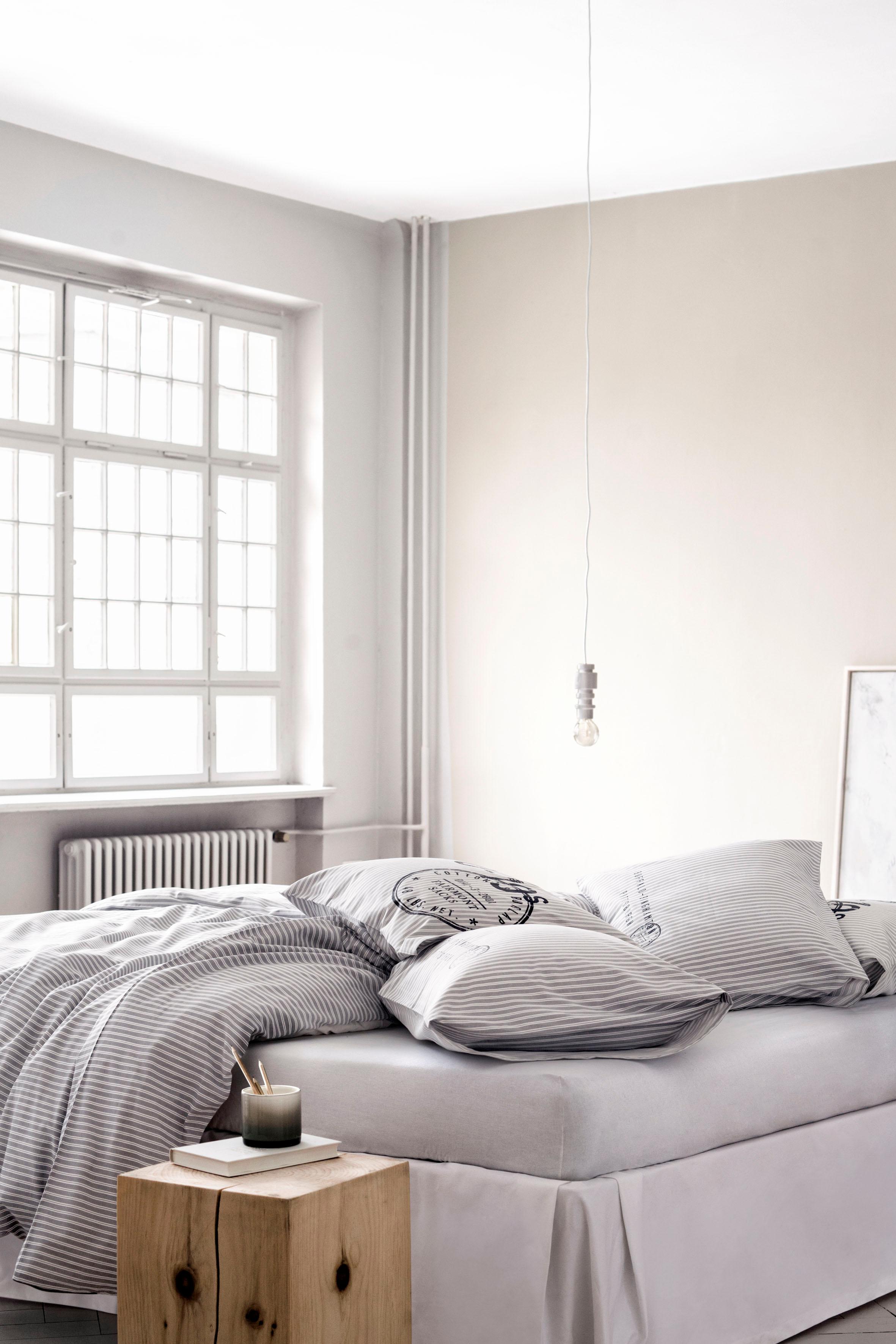 Minimalismus und graue Bettwäsche #minimalismus #minimalistisch ©H&M Home