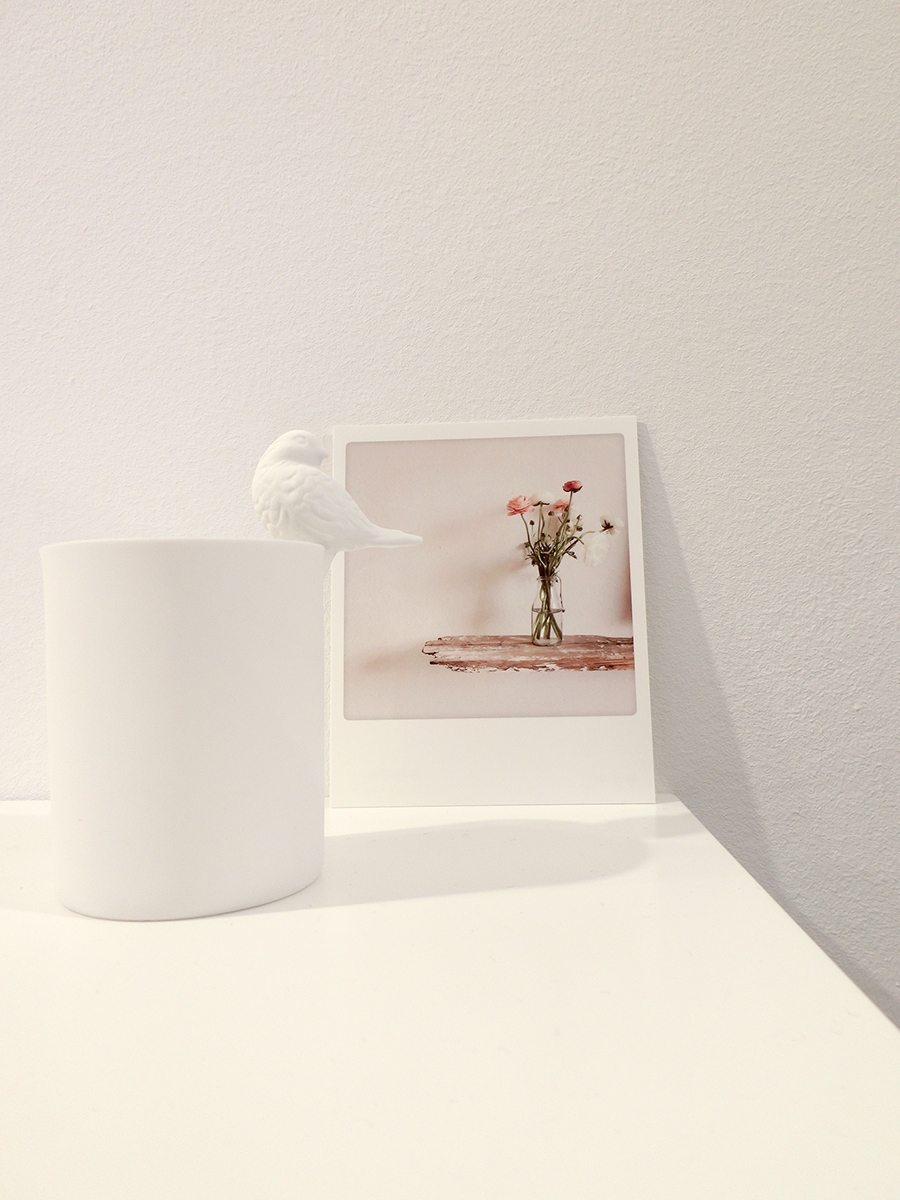 #minimalistisch mag ich es zwischendurch sehr. 
#deko #weiß #bunt #vogel #karte #blumen #polaroid