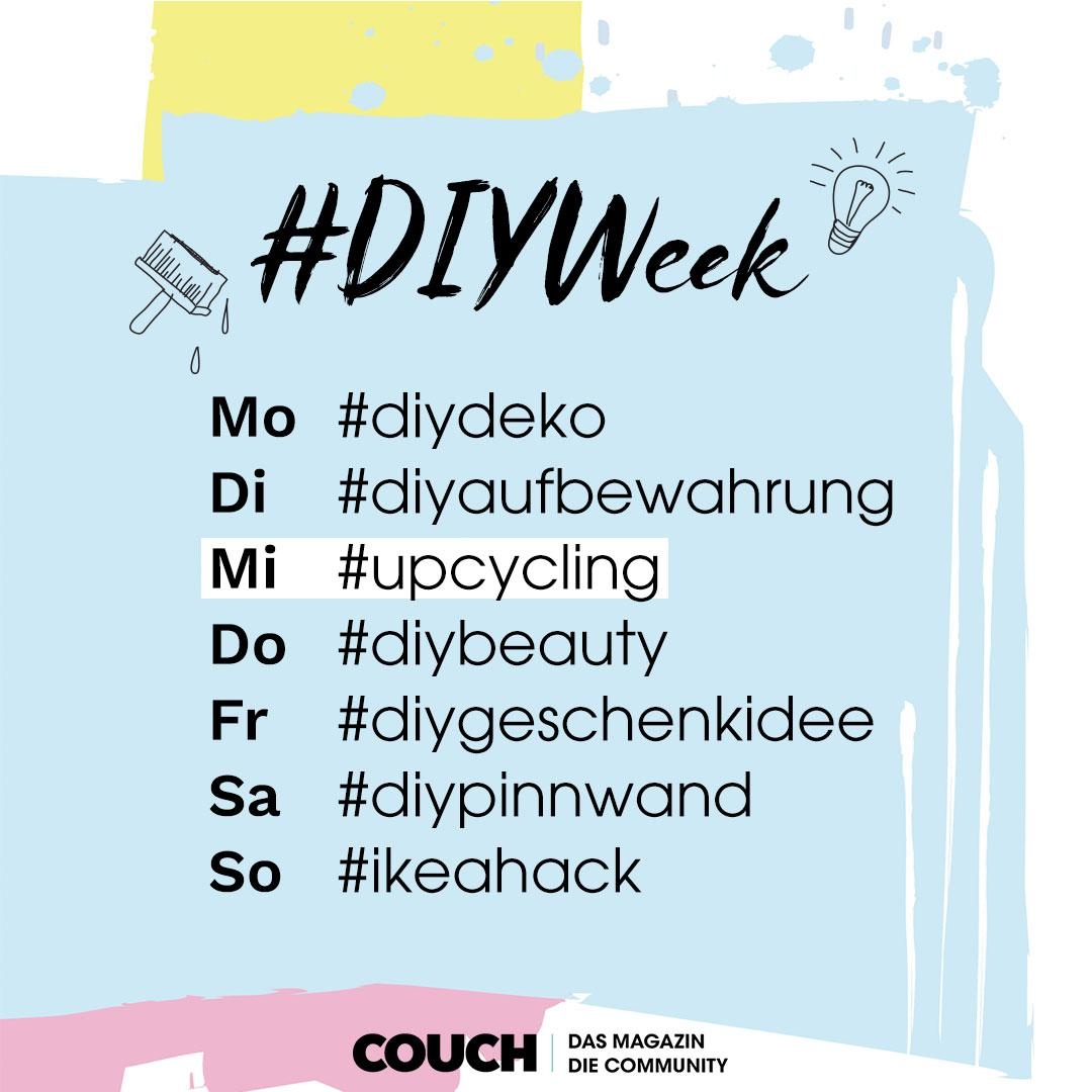 Mit kreativem #upcycling wird so manchem Lieblingsstück ein zweites Leben geschenkt –> Tag 3 der COUCH #DIYWeek!