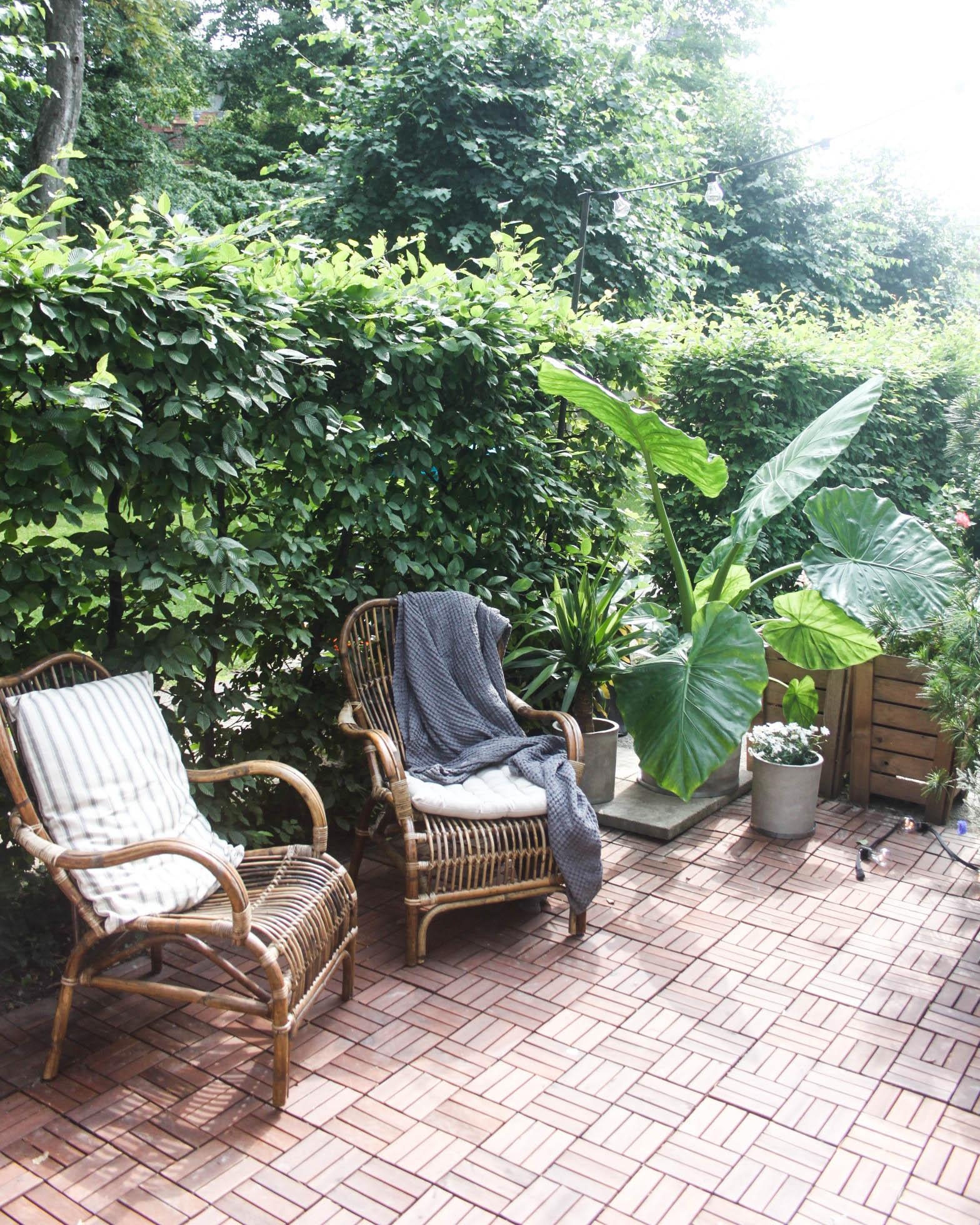 Möbel aus Rattan, große Pflanzen & natürliche Textilien sind absolute Outdoor-Essentials  #terrassenmakeover #terrasse
